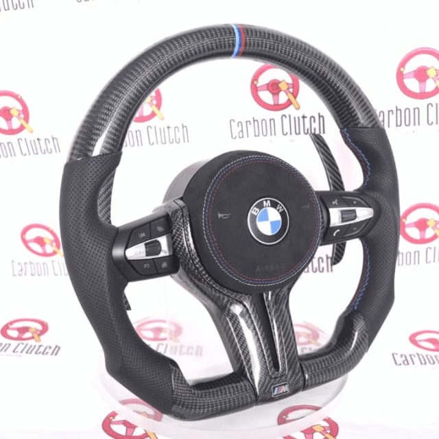 BMW M Style Carbon Fiber Steering Wheel for 2010+ Models - Performance Upgrade for Racing & Street Driving - Custom Fit with Premium Carbon Fiber Design - Enhances Grip & Control for Sporty Driving Experience