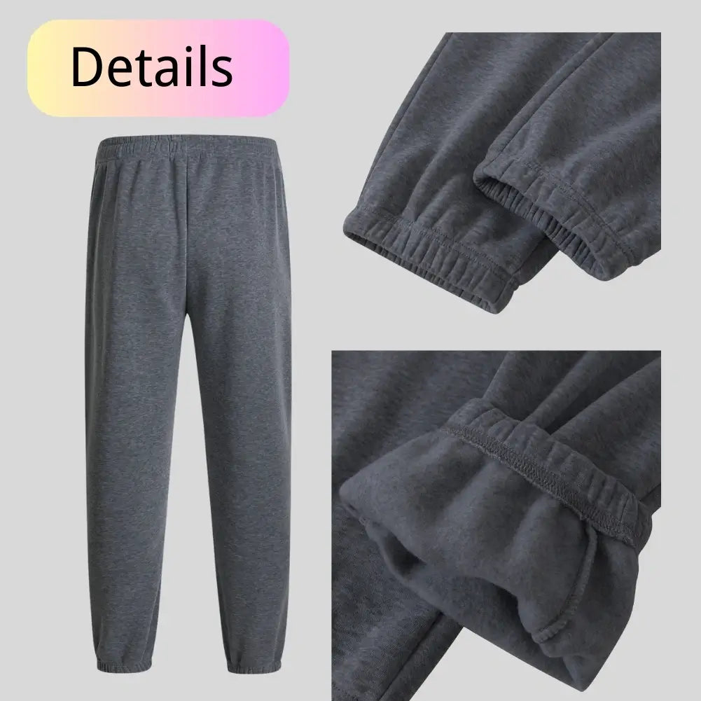 Men's Soft Fleece Jogger Sweatpants - Comfortable Lounge Pants for Casual Wear, Gym & Outdoor Activities