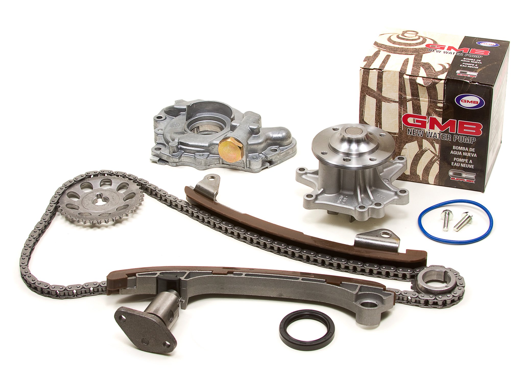 Evergreen TK2042WOP Timing Chain Kit Compatible with Toyota 2ZZGE Engine - Includes Water Pump & Oil Pump (Non-VVTi) - Perfect for Engine Rebuilds & Performance Upgrades