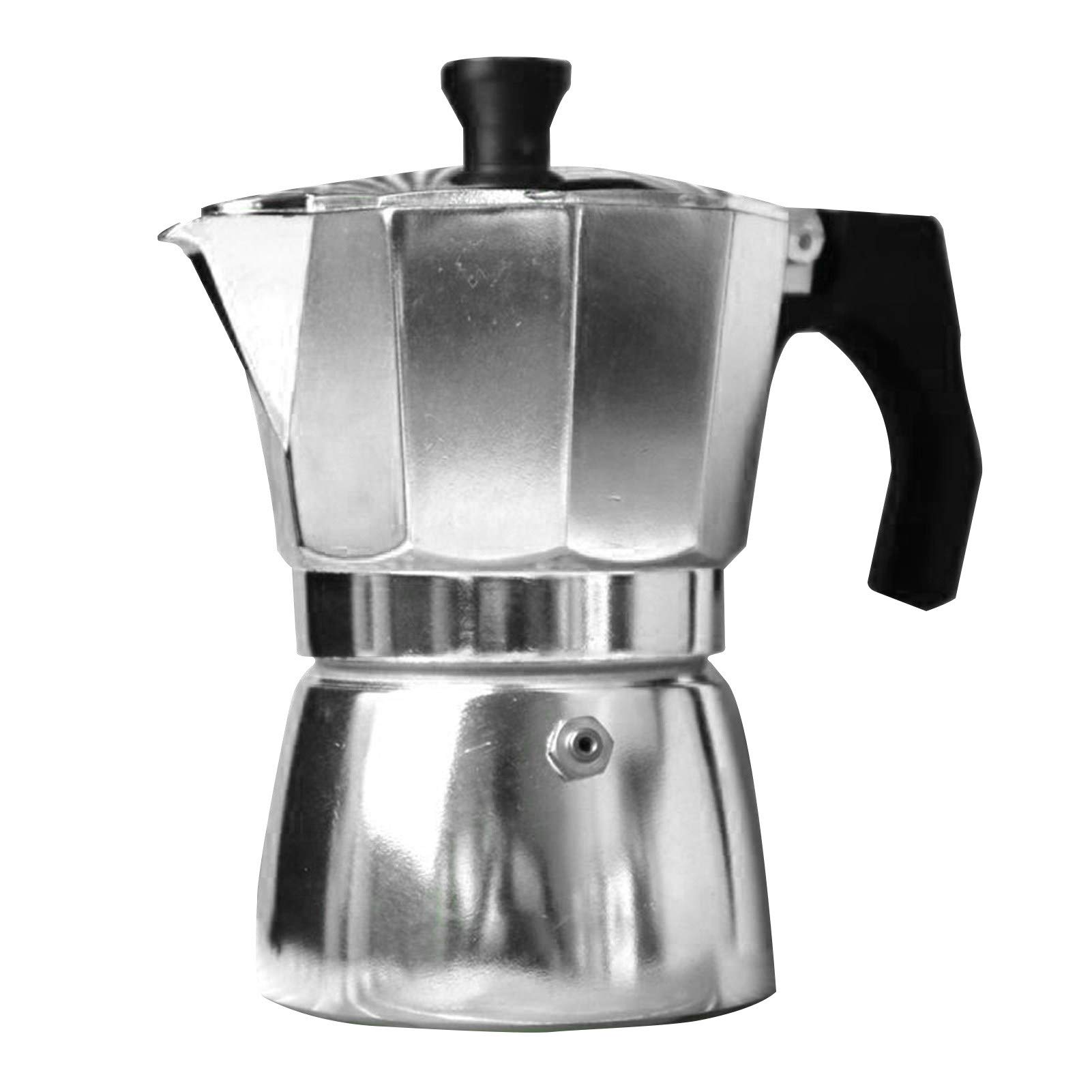 Octagonal Aluminum Teapot - Classic Mocha Coffee & Tea Maker, Portable Kettle with Ergonomic Handle - Perfect for Home, Office & Outdoor Camping