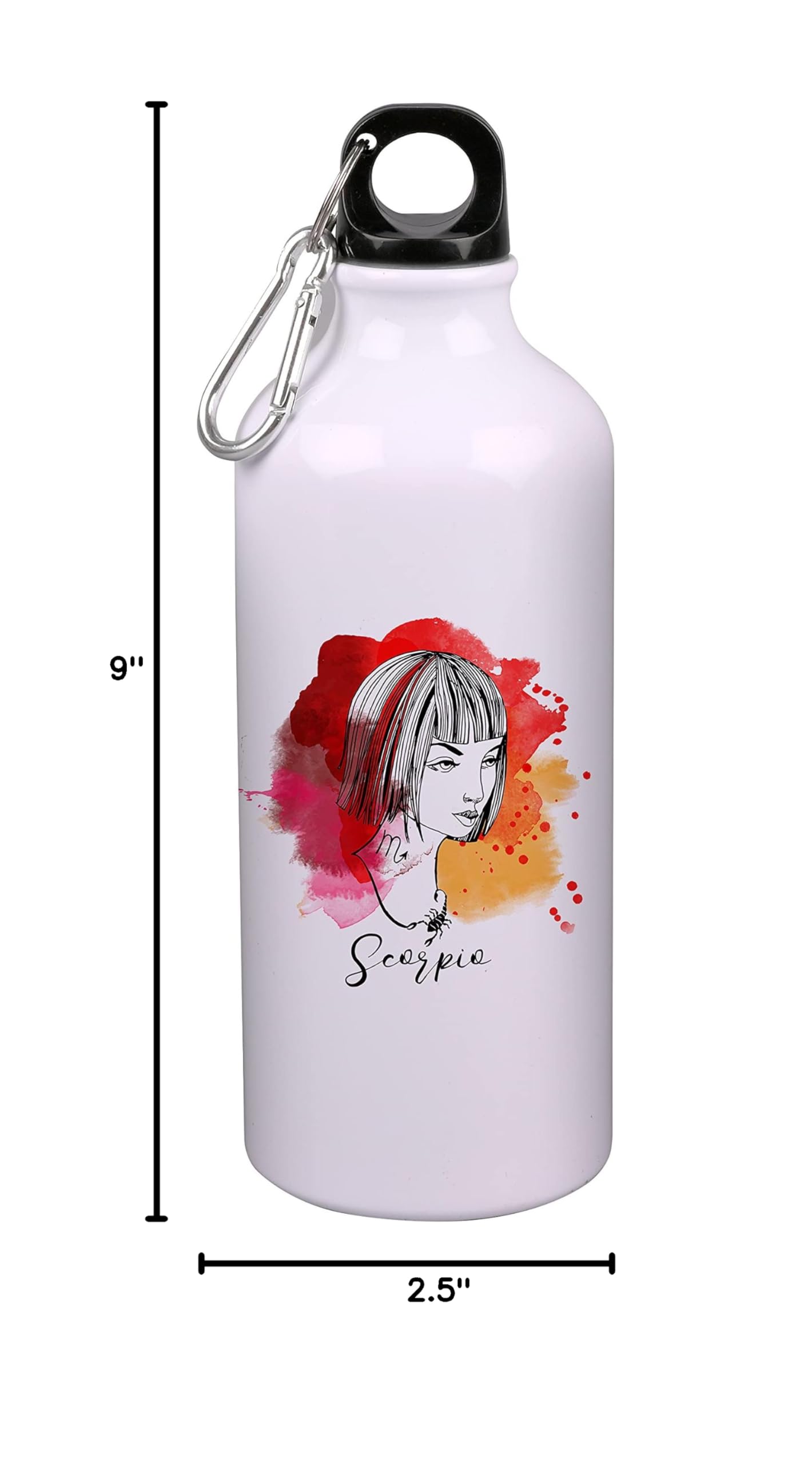 **Insulated Stainless Steel Water Bottle with Girl Print - 600ml Leak-Proof Sports Bottle for Gym, School, Yoga, Running, Hiking, Cycling, Beach & Outdoor Activities**    *(Perfect for Workouts, Travel, Camping & Daily Hydration)*