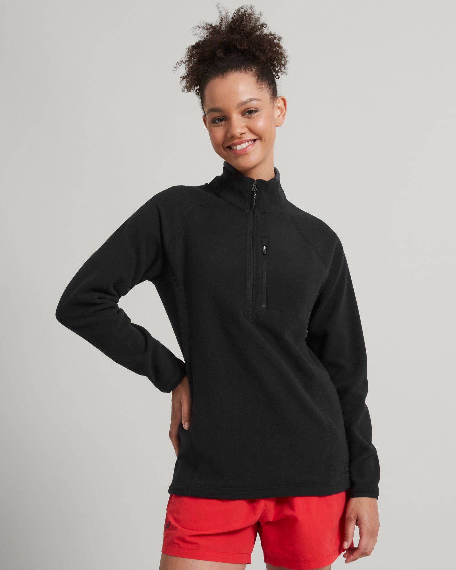 Women's Ridge 100 PrimaLoft Bio Pullover Jacket - Lightweight Insulated Winter Hoodie for Hiking & Outdoor Activities (Black)