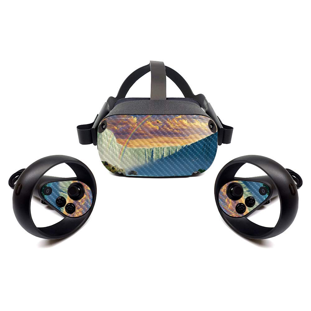 Premium Carbon Fiber Skin for Oculus Quest - Niagara Falls Design | Protective & Durable Textured Cover | Easy to Apply & Remove | Made in USA | Perfect for Gaming, VR Experiences & Device Protection
