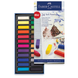 Faber-Castell Goldfaber Studio Soft Pastels Set of 24 - Premium Artist Pastel Crayons for Drawing, Sketching & Blending - Perfect for Professional Artists & Beginners