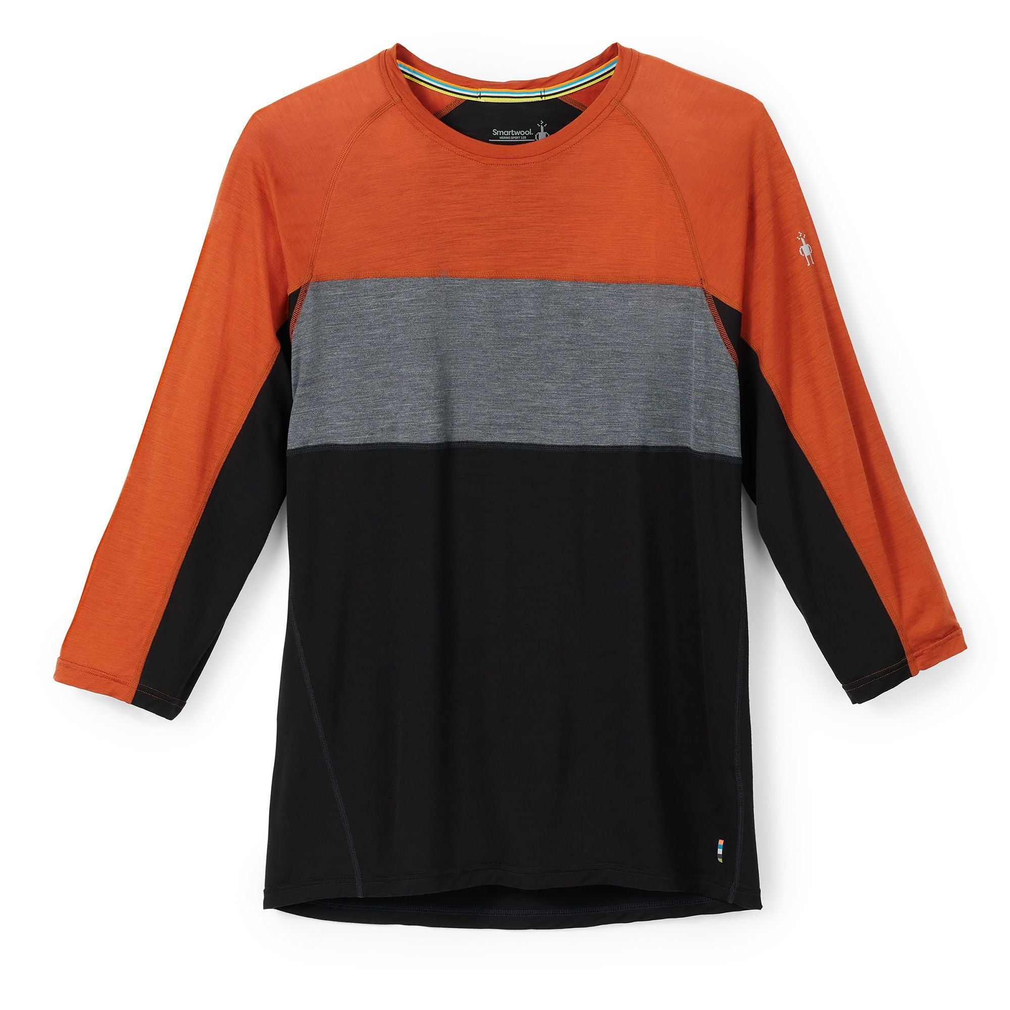 Smartwool 2022 Men's Merino Sport 120 3/4 Sleeve Base Layer Shirt - Moisture Wicking & Odor Resistant for Mountain Biking, Hiking & Outdoor Activities