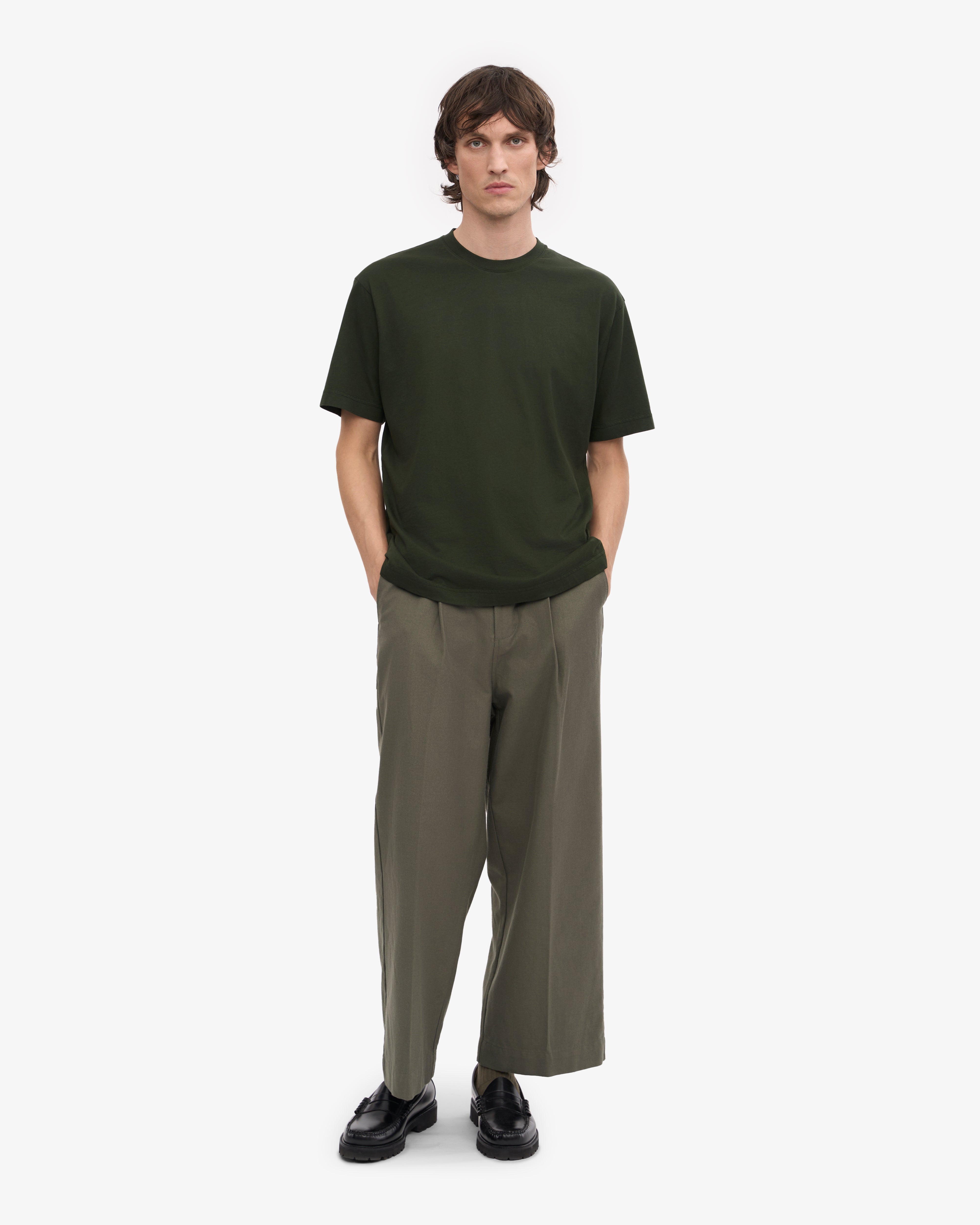 Oversized Organic Cotton T-Shirt for Women - Eco-Friendly Hunter Green Tee - Perfect for Casual Wear, Loungewear & Sustainable Fashion