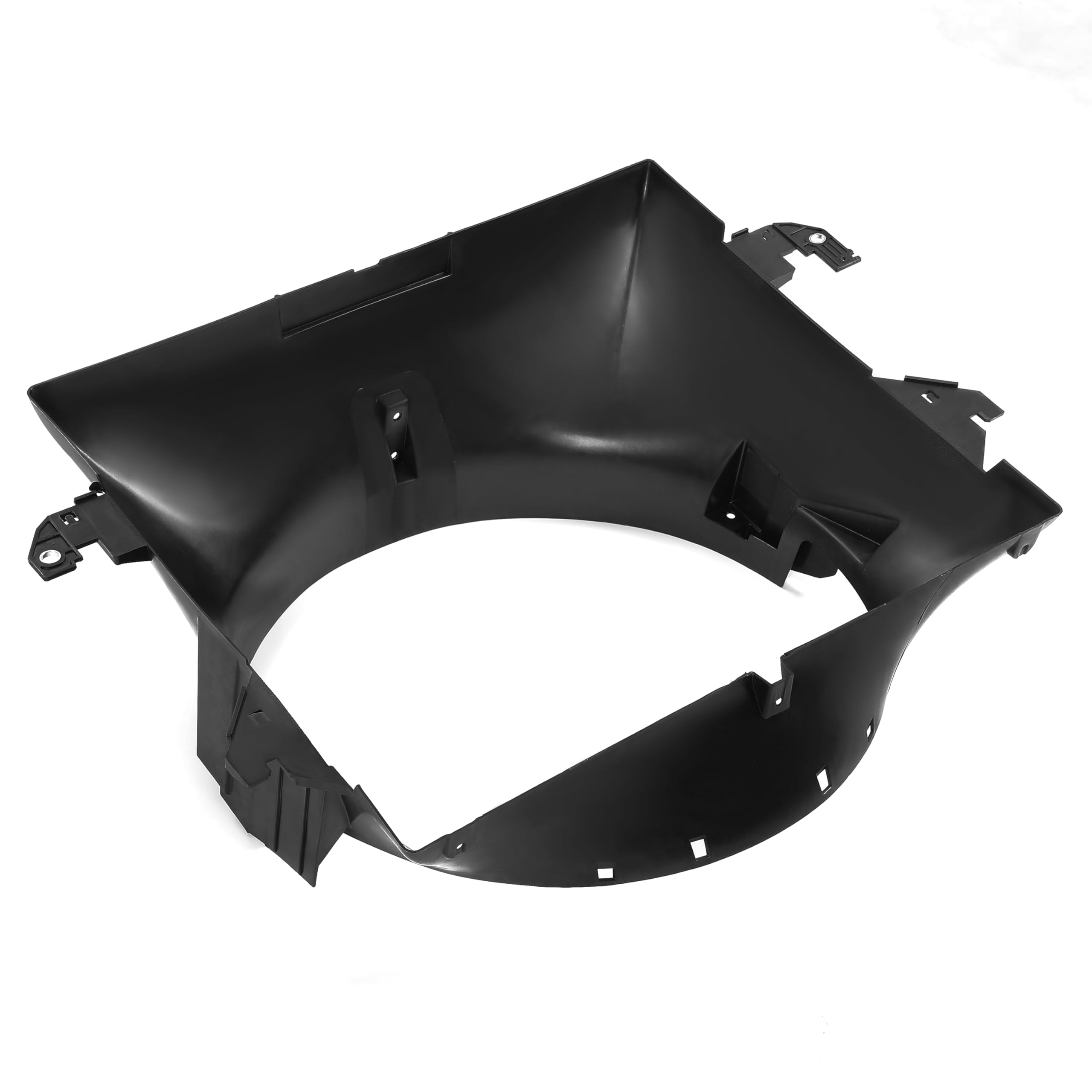 HECASA Black PP Plastic Radiator Cooling Fan Shroud Replacement for 2009-2016 Dodge Ram 1500/2500/3500 with 5.7L & 6.4L HEMI - Compatible with 52126427AB & CH3110130 - Perfect for Engine Cooling System Maintenance & Off-Road Truck Upgrades