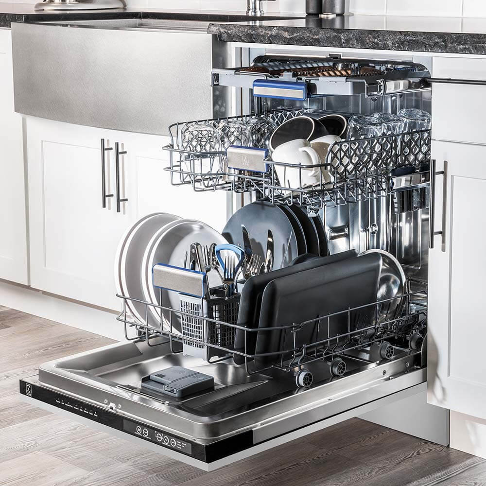 ZLINE 30 Inch Stainless Steel Dual Fuel Range Kitchen Package with Range Hood, Microwave Drawer & Tall Tub Dishwasher (4KP RARH30 MWDWV) - Perfect for Modern Home Chefs & Open Concept Kitchens