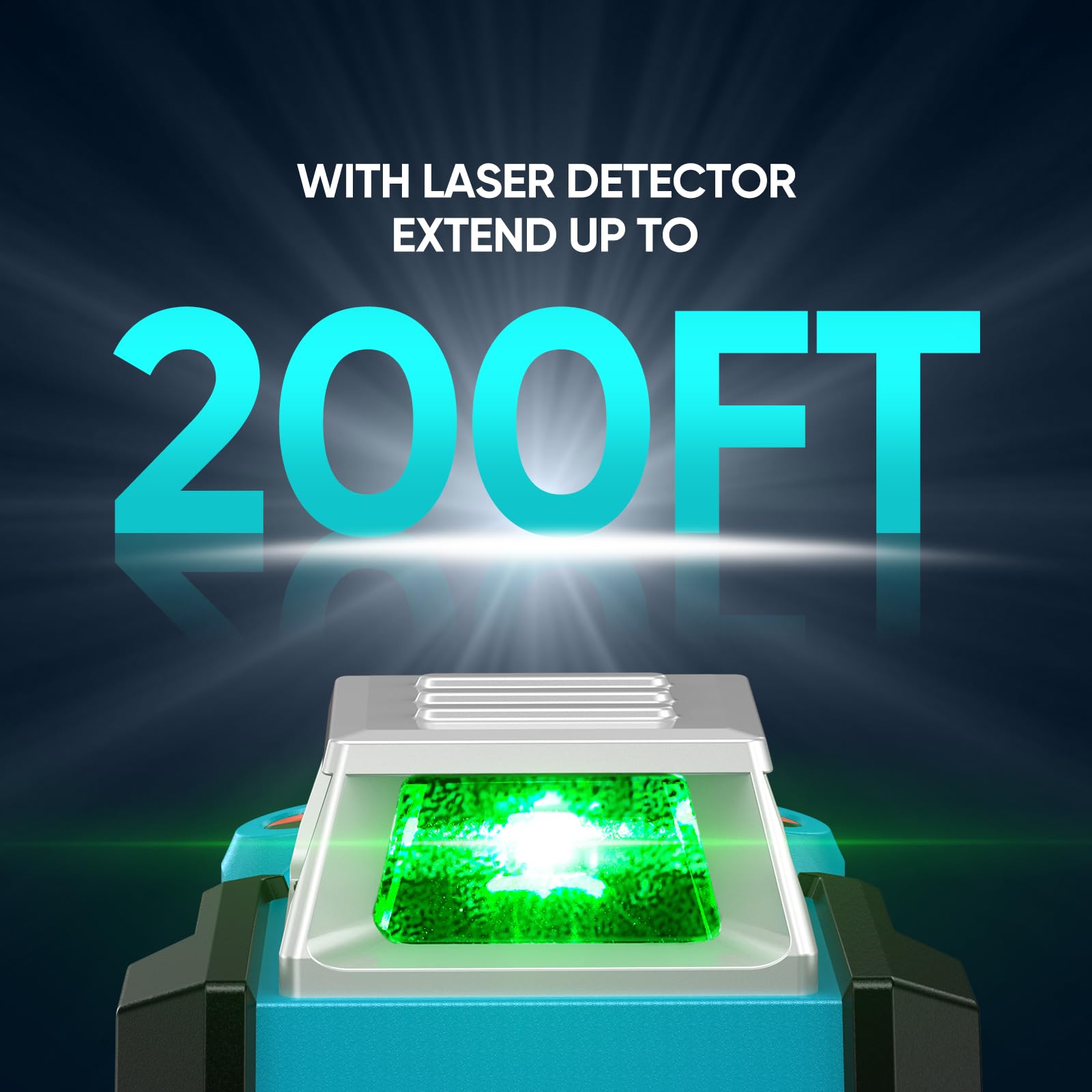 Elikliv 360 Self-Leveling Green Laser Level - 200Ft Range, 4x360° Cross Line, Rechargeable Battery (16Hrs) for Construction, Picture Hanging & DIY Projects - Perfect for Wall Alignment, Tile Installation & Home Renovation