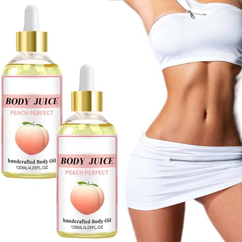 Wild Plus Body Juice Oil Set - Peach, Strawberry, Vanilla Cream & Strawberry Shortcake (2PCS) | Hydrating & Nourishing Body Oil for Dry Skin | Perfect for Massage, After Shower & Daily Moisturizing