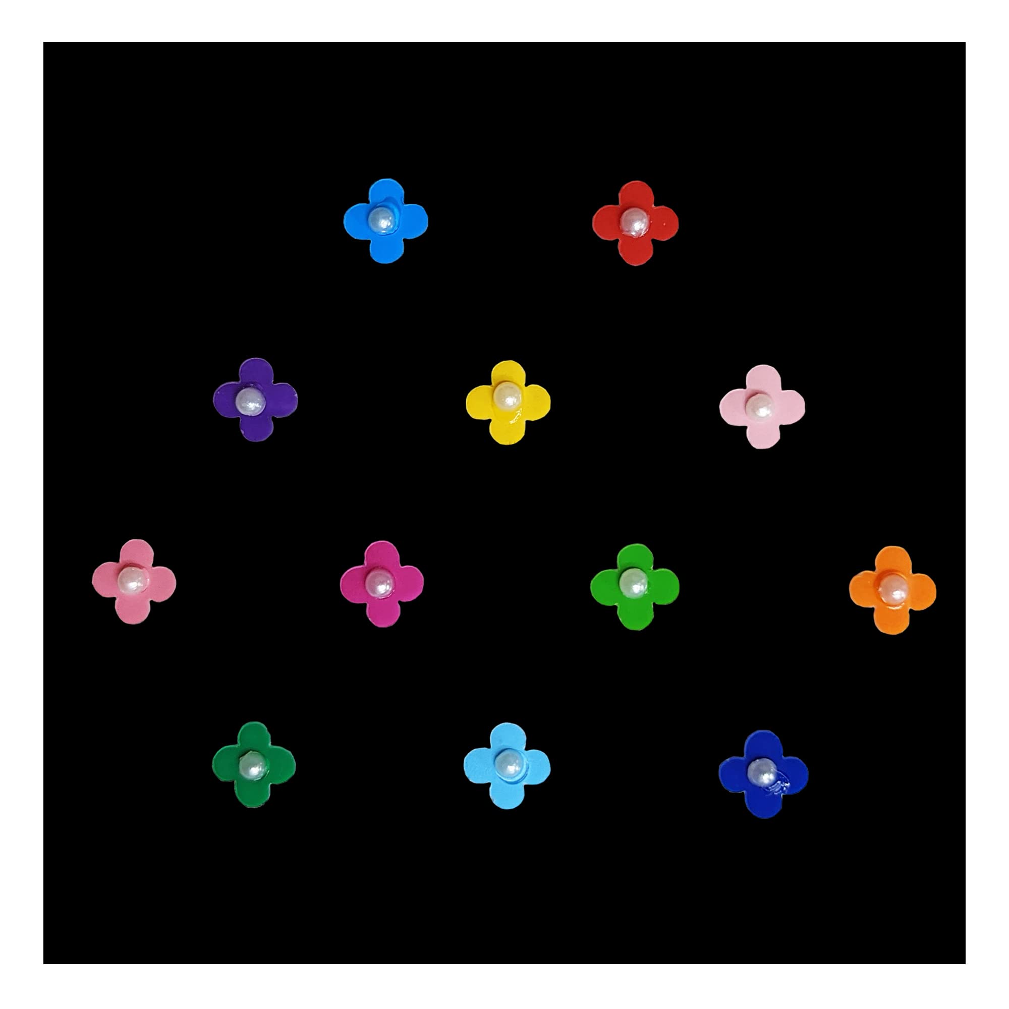 Comet Busters Cute Floral Baby Bindis for Girls - 6mm Kids Face Decoration Stickers (BB008) - Perfect for Birthday Parties, Festivals & Cultural Events