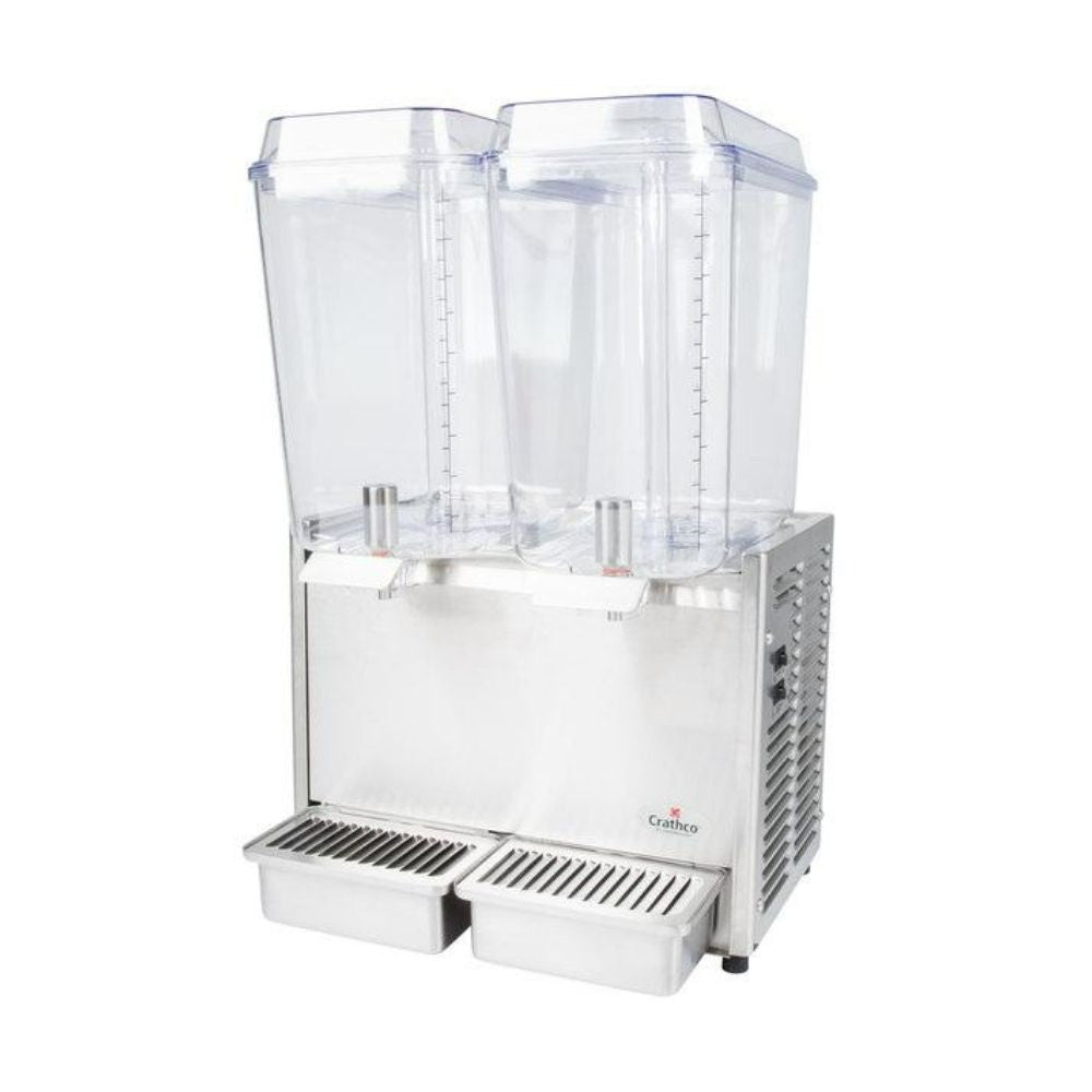 Crathco D25 3 Classic Bubbler Cold Beverage Dispenser - 2 x 5 Gallon Stainless Steel Drink Dispenser for Parties, Events & Catering | Perfect for Lemonade, Iced Tea & Punch at Weddings, BBQs & Outdoor Gatherings