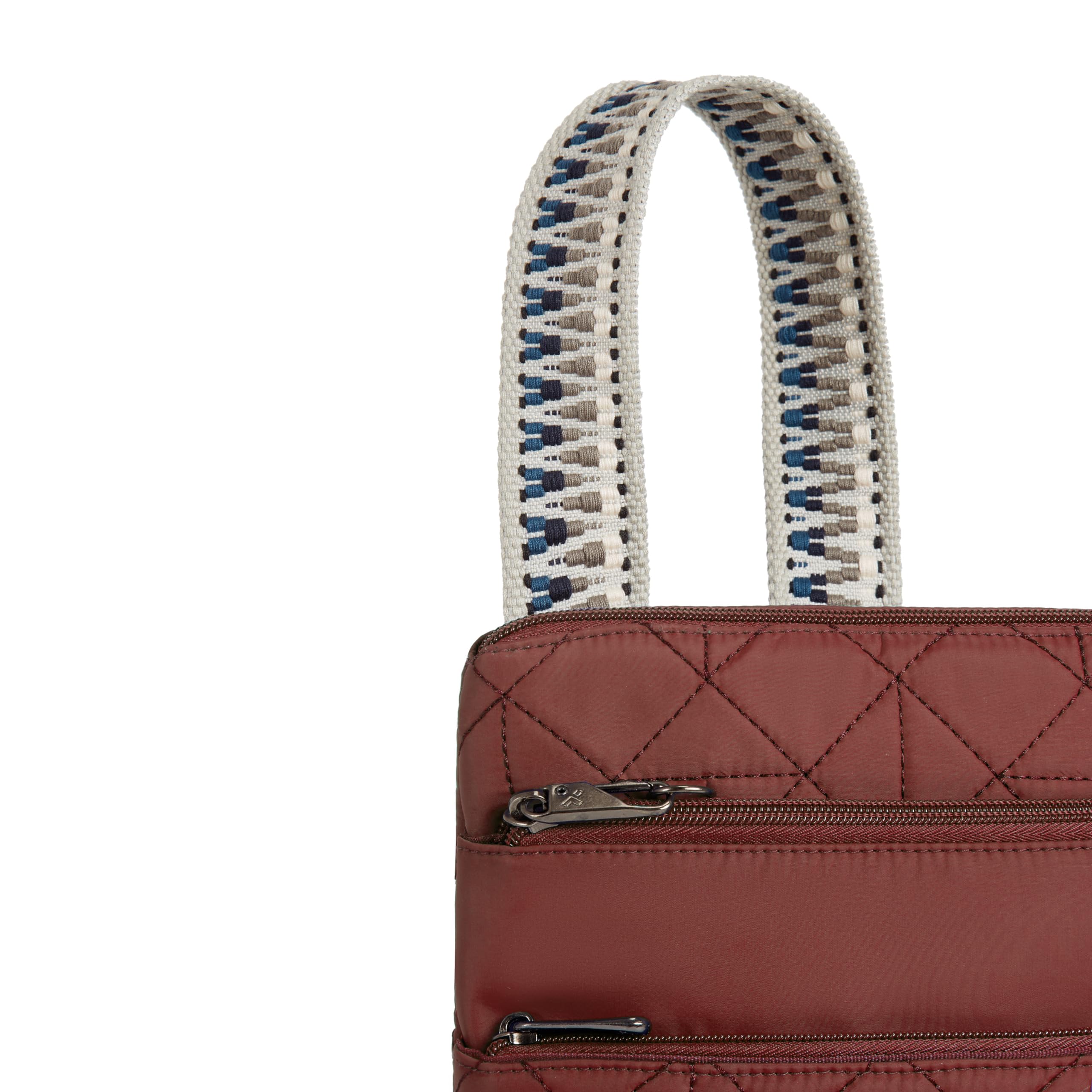 Travelon Anti-Theft Boho Slim Crossbody Bag for Women - Secure RFID Blocking Purse with Adjustable Strap - Perfect for Travel, Commuting & Everyday Use