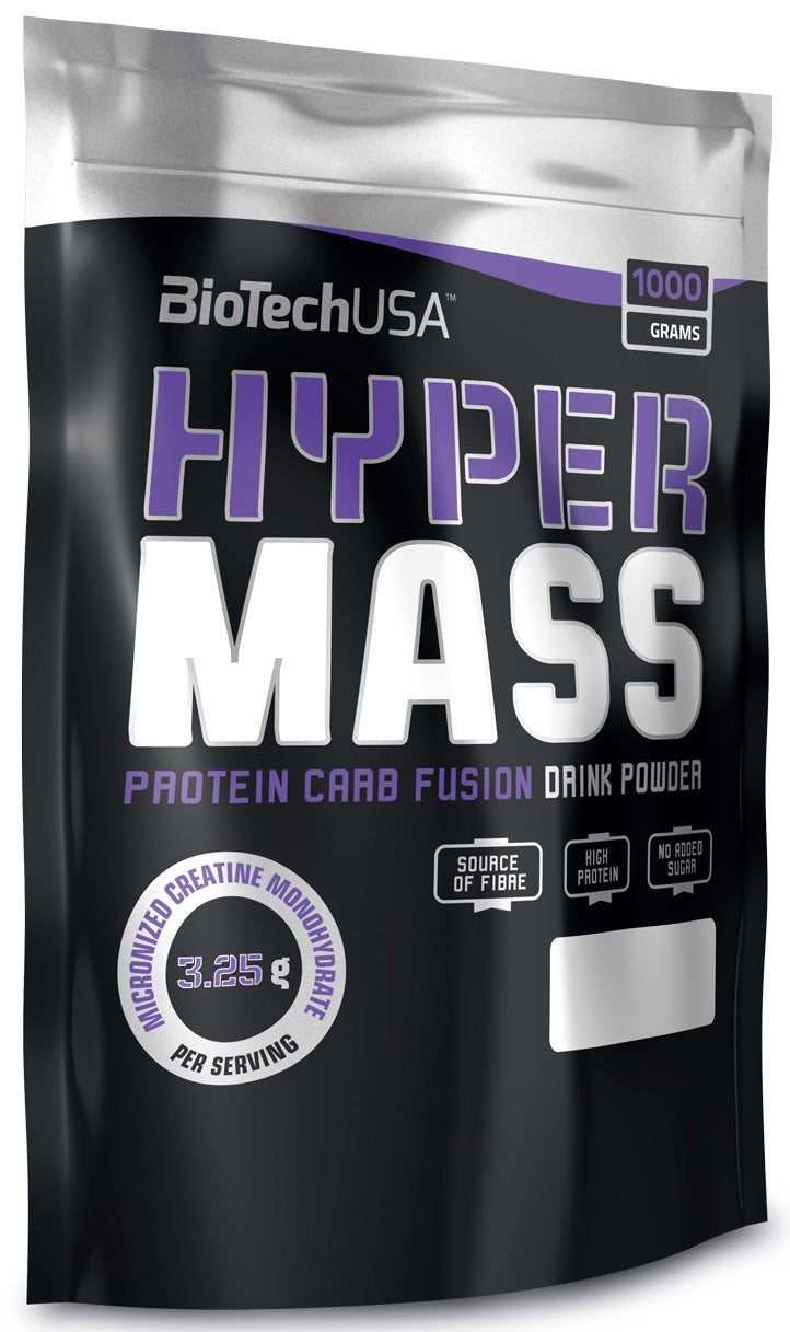 BioTechUSA Hyper Mass Gainer - Chocolate Flavor 1000g for Muscle Growth & Weight Gain | Post-Workout Recovery Shake for Athletes & Bodybuilders