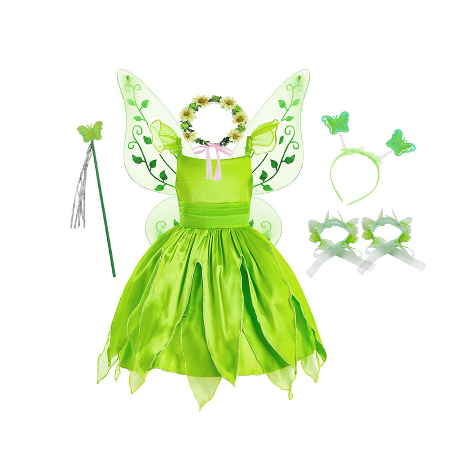 Fairy Princess Costume for Girls - Sparkling Dress for Birthday Party, Halloween & Cosplay - Perfect for Dress Up, Pretend Play & Fantasy Adventures