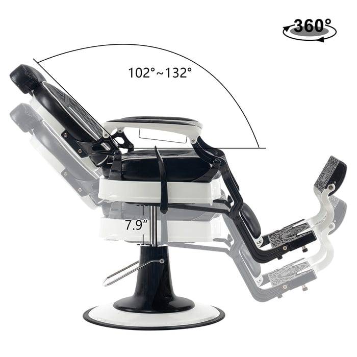 Maxwell Professional Barber Chair - Heavy Duty Hydraulic Salon Styling Chair for Hairdressers & Barbers - Perfect for Barber Shops, Salons & Home Use