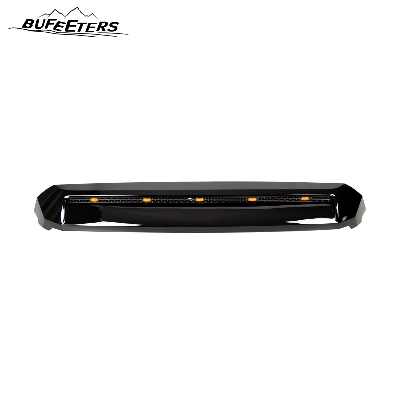 Toyota Tundra Hood Scoop with LED Lights (2014-2021) - Gloss Black Front Upper Air Vent for Improved Engine Cooling & Off-Road Style