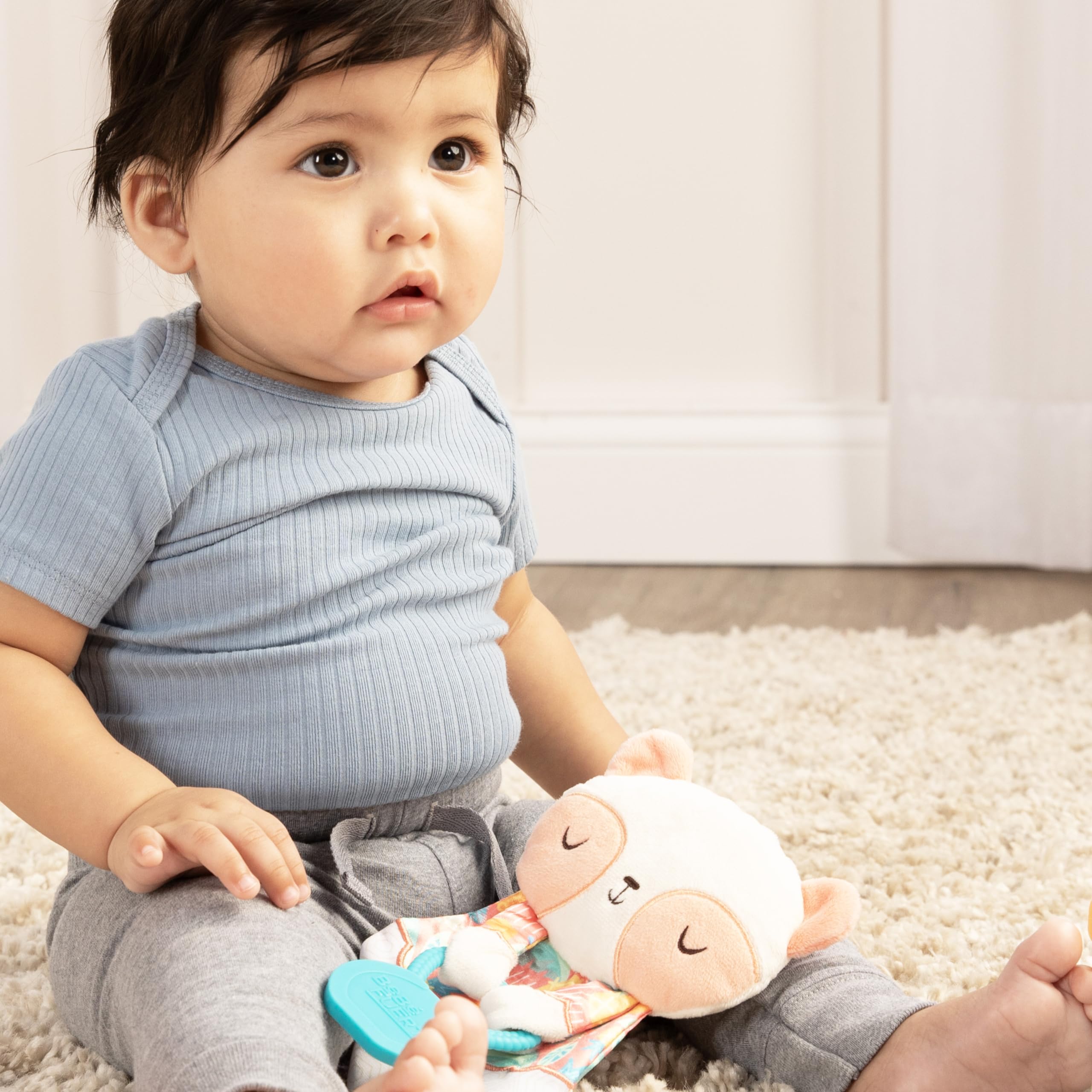 BEBE FUERTE Move and Groove Crinklie Panda Baby Toy by Robin Arzon - Soft Crinkle Sensory Toy for Fine Motor Development - Infant & Toddler Learning Toy 0-24 Months - Perfect for Tummy Time, Playtime & Early Childhood Stimulation