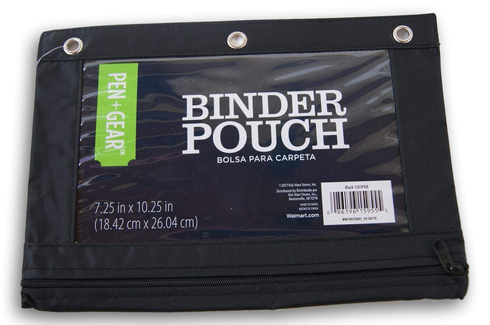 3-Ring Binder Pencil Case Storage Pouch (Black) - School Supplies Organizer for Notebooks, Folders & Stationery - Perfect for Students, Teachers & Office Use