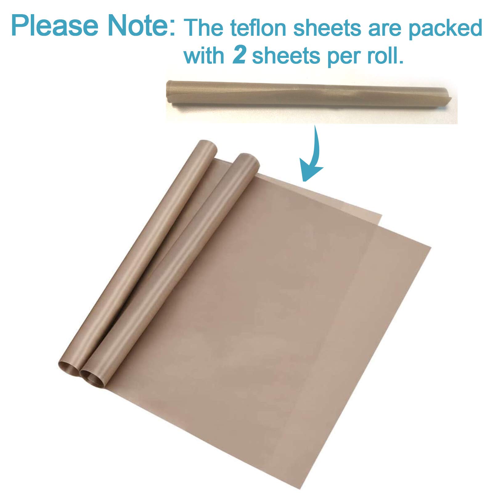 Selizo 10 Pack Non-Stick Teflon Heat Press Transfer Sheets 12