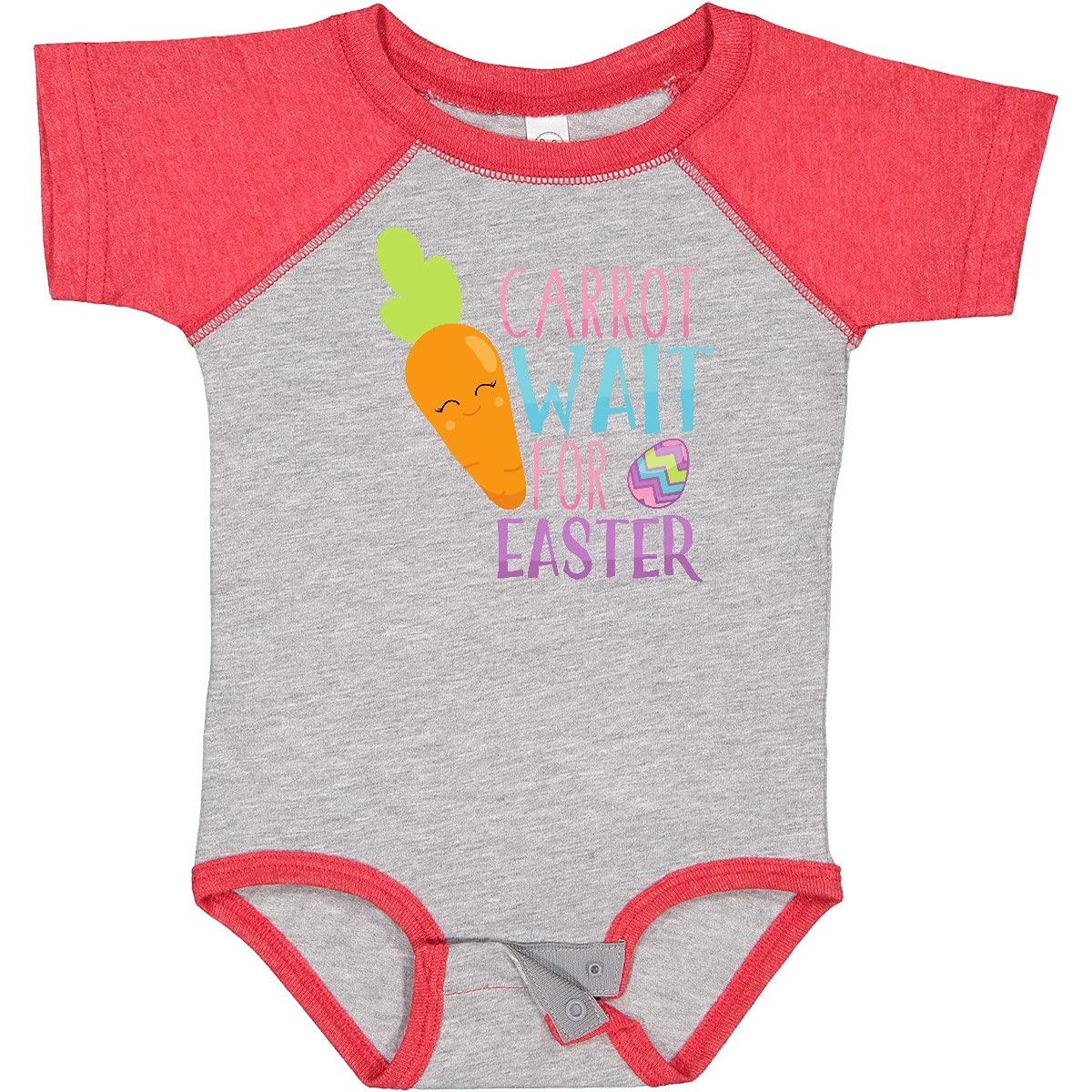 Inktastic Easter Baby Bodysuit - Cute Carrot & Easter Eggs Design for Boys & Girls - Perfect for Easter Celebrations, Family Photos & Holiday Outfits