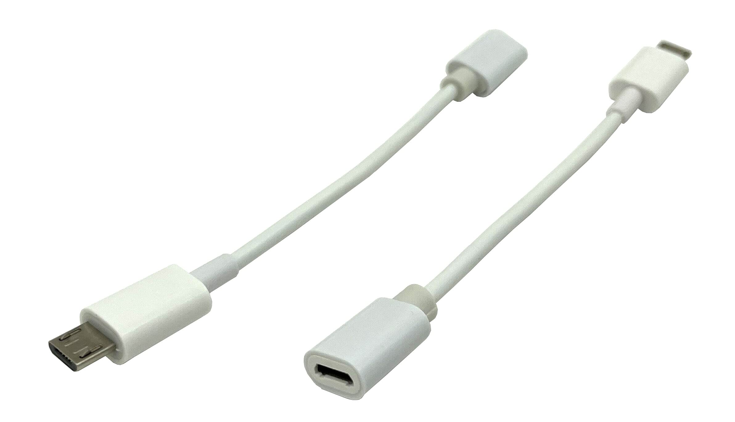 2-Pack 4 Inch Micro USB Male to Female Short Charging Cable - Fast Data Sync & Charging Cord for Smartphones, Tablets, Cameras - Perfect for Travel, Office & Home Use