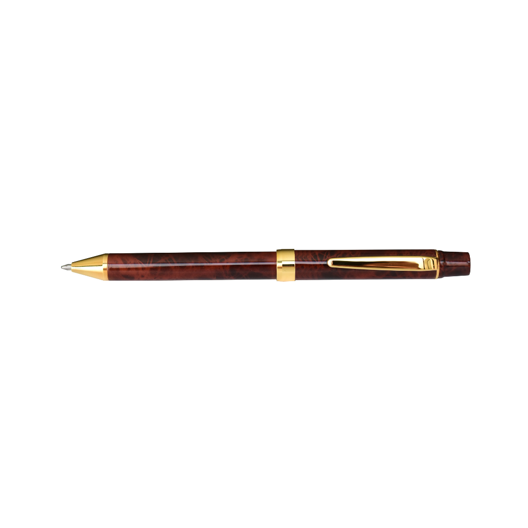 QuadPoint Twist Pen - Brown Marble Design (TP30BR) - Smooth Writing Ballpoint Pen for Office, School & Everyday Use