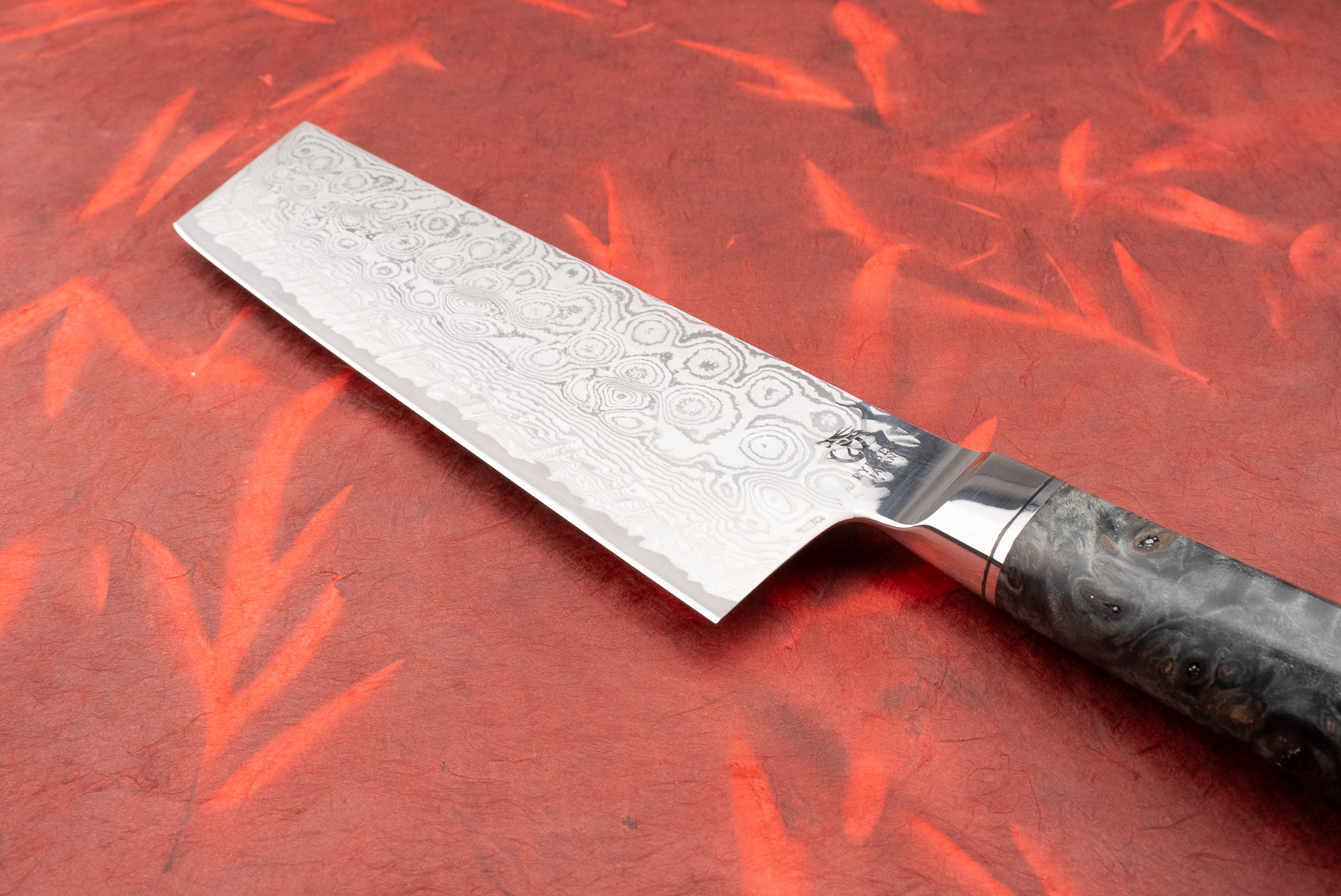 Premium Ryusen Oukokuryu Nakiri Japanese Chef Knife 155mm - High Carbon Stainless Steel Blade for Precision Vegetable & Sushi Cutting - Perfect for Home Chefs & Professional Kitchens
