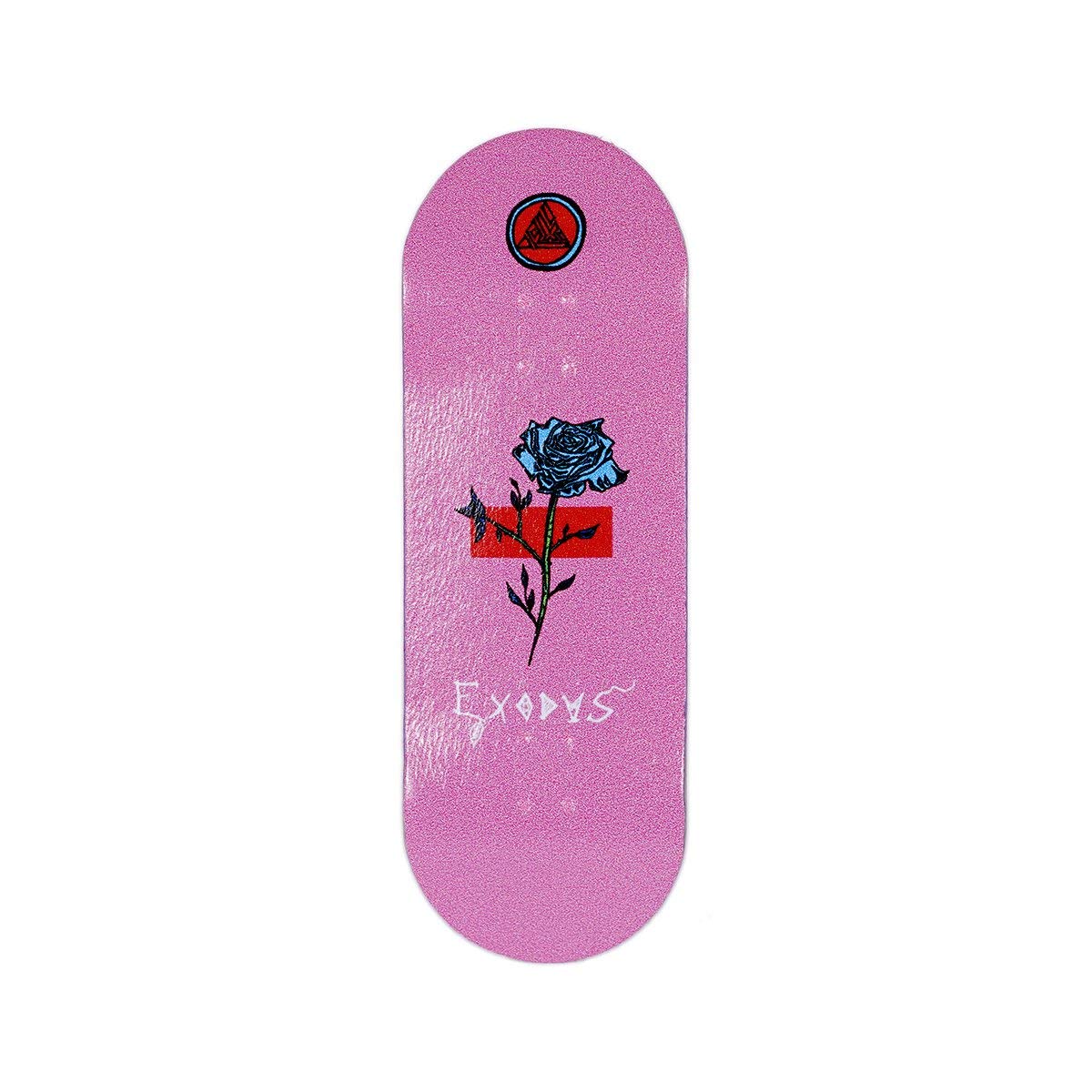 Exodus Hi-Res Fingerboard Deck 33mm - Anoixi Rose Pink - Professional Finger Skateboard for Tricks & Training - Perfect for Indoor Skate Practice & Collectors