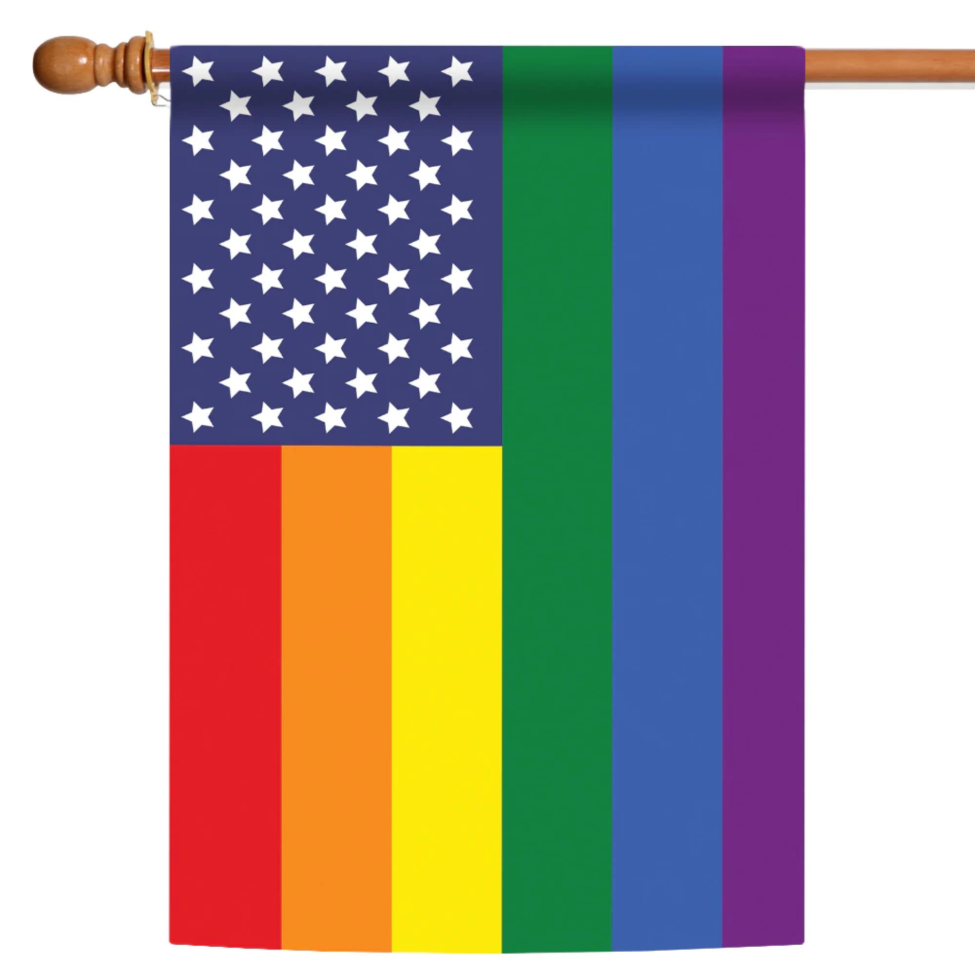 Toland Home Garden 109628 Patriotic Pride Flag - 28x40 Inch Double Sided LGBTQIA+ Garden Flag for Outdoor Yard Decoration | House Flag for Front Porch, Lawn & Patriotic Celebrations