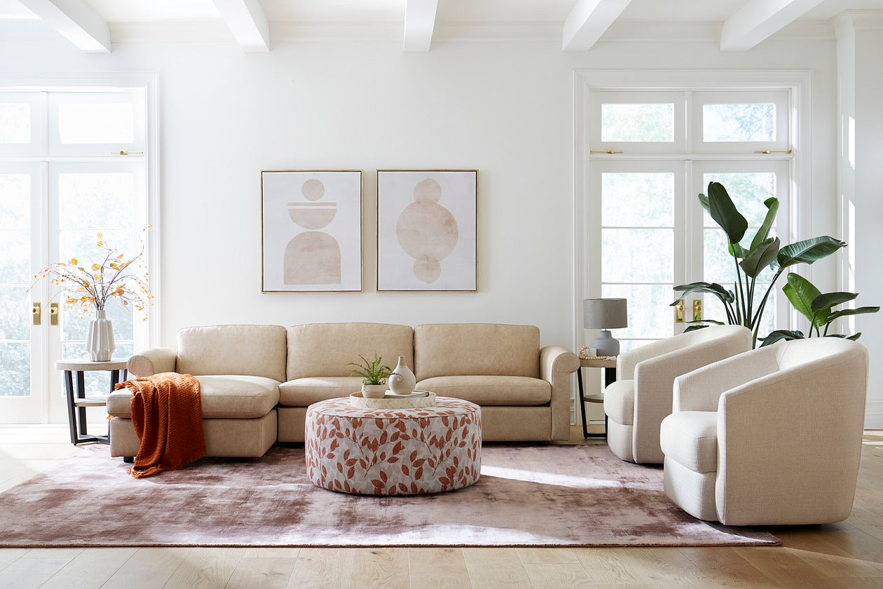 Palliser Custom Sectional Sofa with Rolled Arms - Premium Modular Living Room Furniture for Home Theater & Family Gatherings | Free Shipping in USA