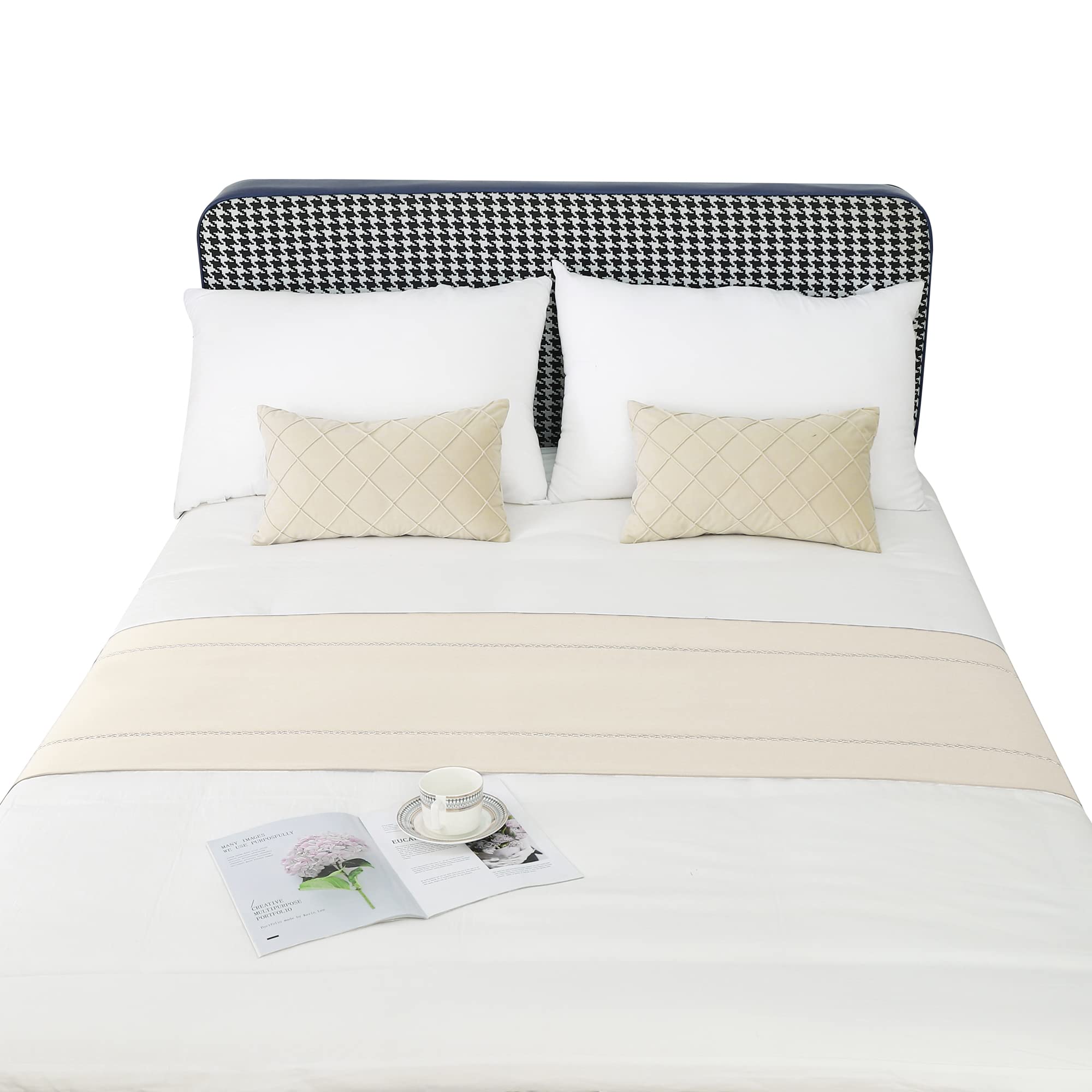King Size Bed Runner 260x50cm - Luxury Beige Bed Throw for Foot of Bed, Elegant Bedding Scarf for Bedroom, Hotel & Wedding Decor | Perfect for Master Bedrooms, Guest Rooms & Special Occasions