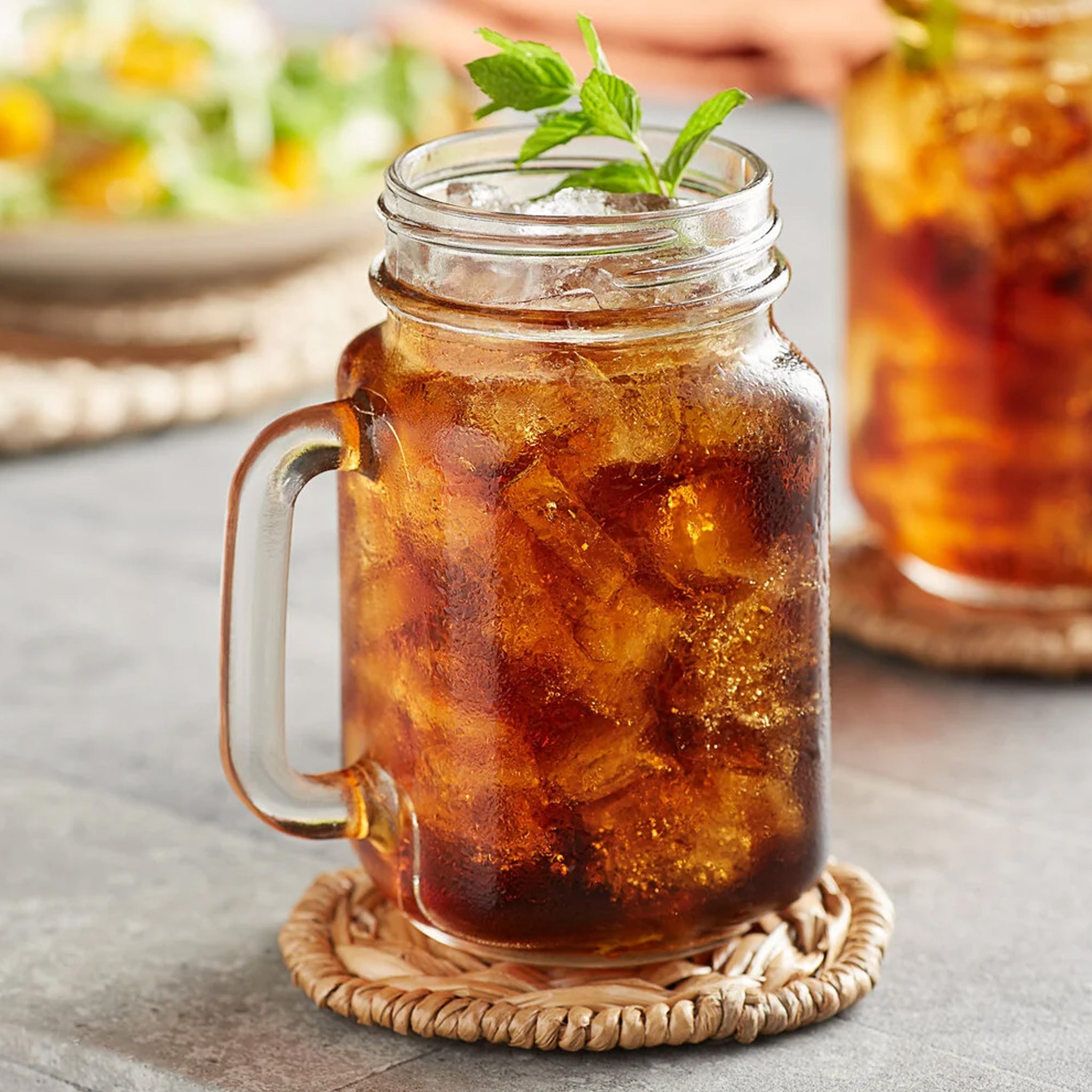 Premium Glass Drinking Mugs Set of 2 - 16 oz Clear Beer & Coffee Cups - Perfect for Iced Tea, Cocktails, and Home Bar Use