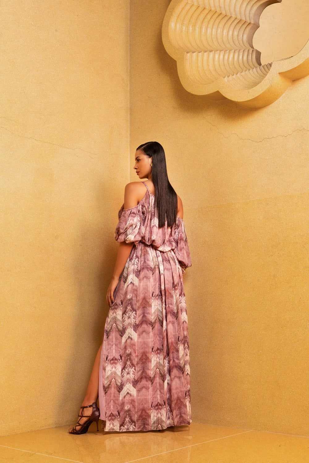 Lilac Floral Print Drop Shoulder Maxi Dress for Women - Elegant Boho Style Long Dress for Summer, Beach, and Casual Outings
