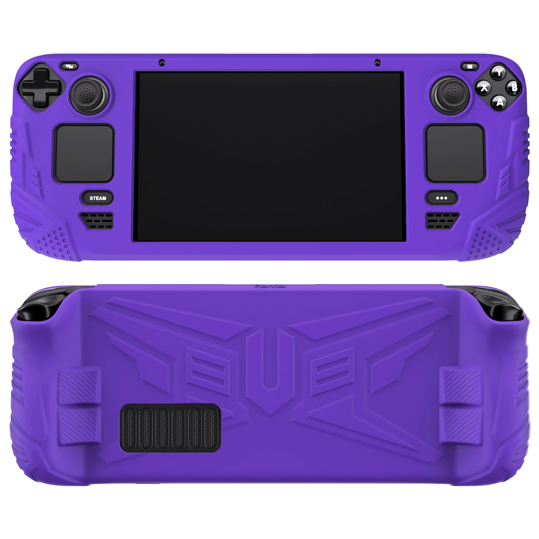 PlayVital Protective Silicone Case Cover for Steam Deck - Shockproof & Anti-Slip Grip - Perfect for Gaming, Travel & Daily Use