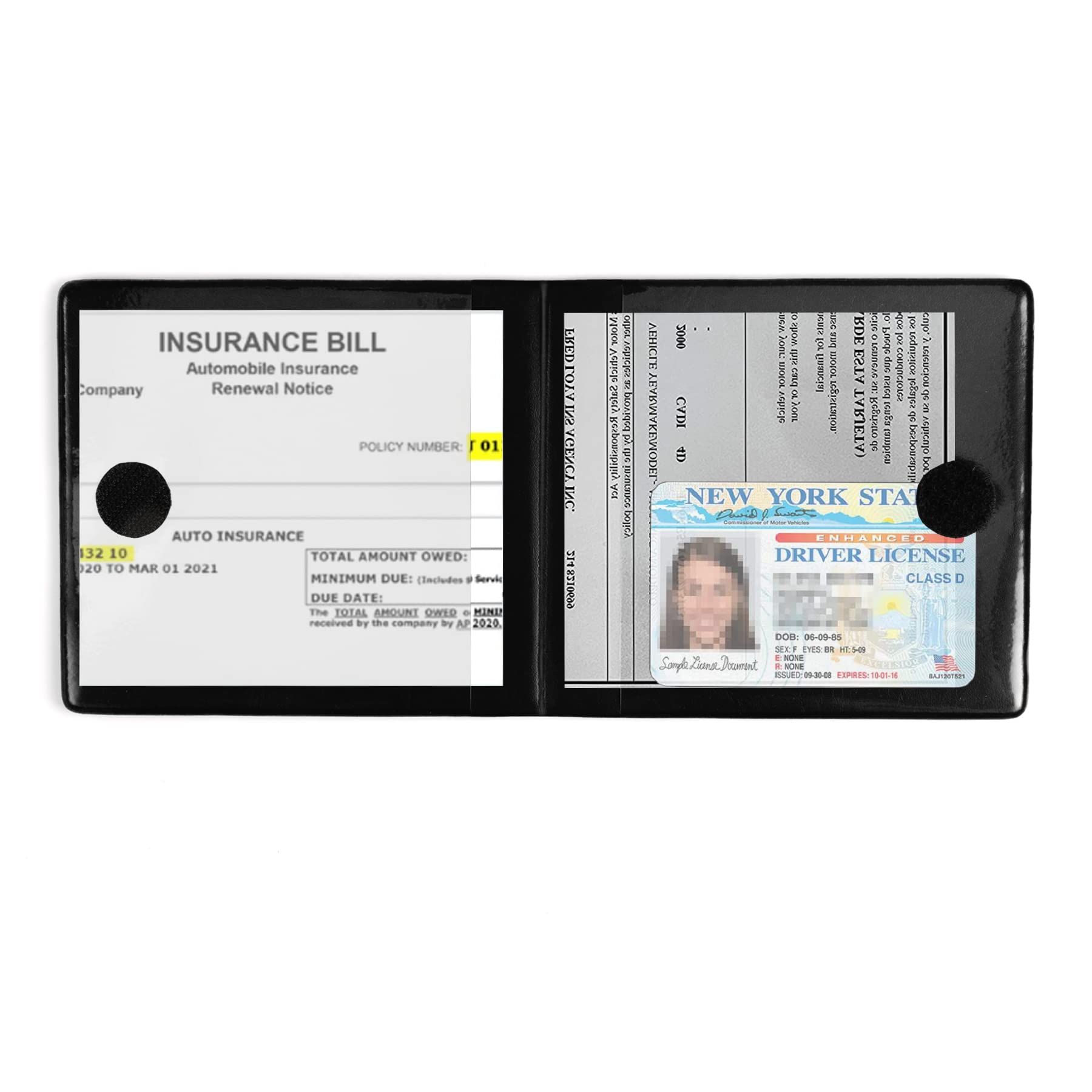 UYYE 2 Pack Car Registration & Insurance Card Holder - Vehicle Glove Box Organizer, Interior Accessories for Documents, Cards, License - Perfect for Road Trips & Daily Commutes