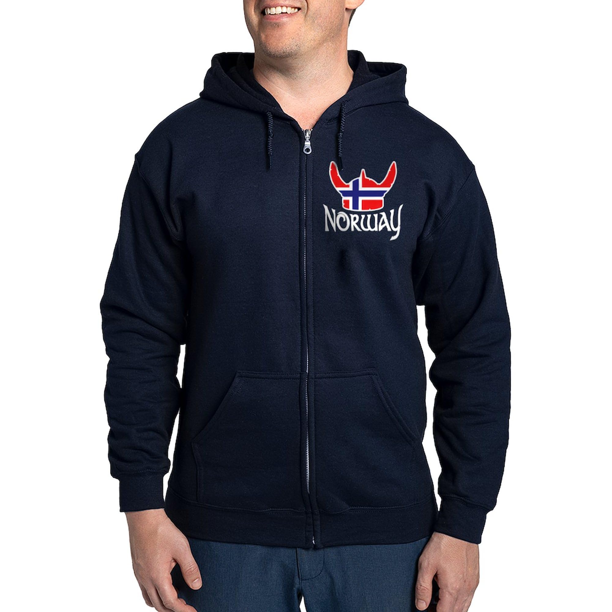 Norway Zip Hoodie for Men - Dark Zip-Up Hooded Sweatshirt | Warm & Stylish Pullover for Casual Wear, Outdoor Activities & Travel