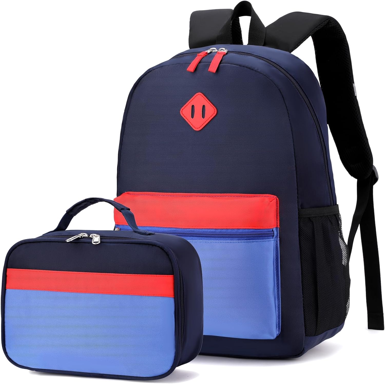 **Preschool Backpack for Boys & Girls - Lightweight Kindergarten & Toddler School Backpack with Adjustable Chest Strap (Navy Blue, Large 17