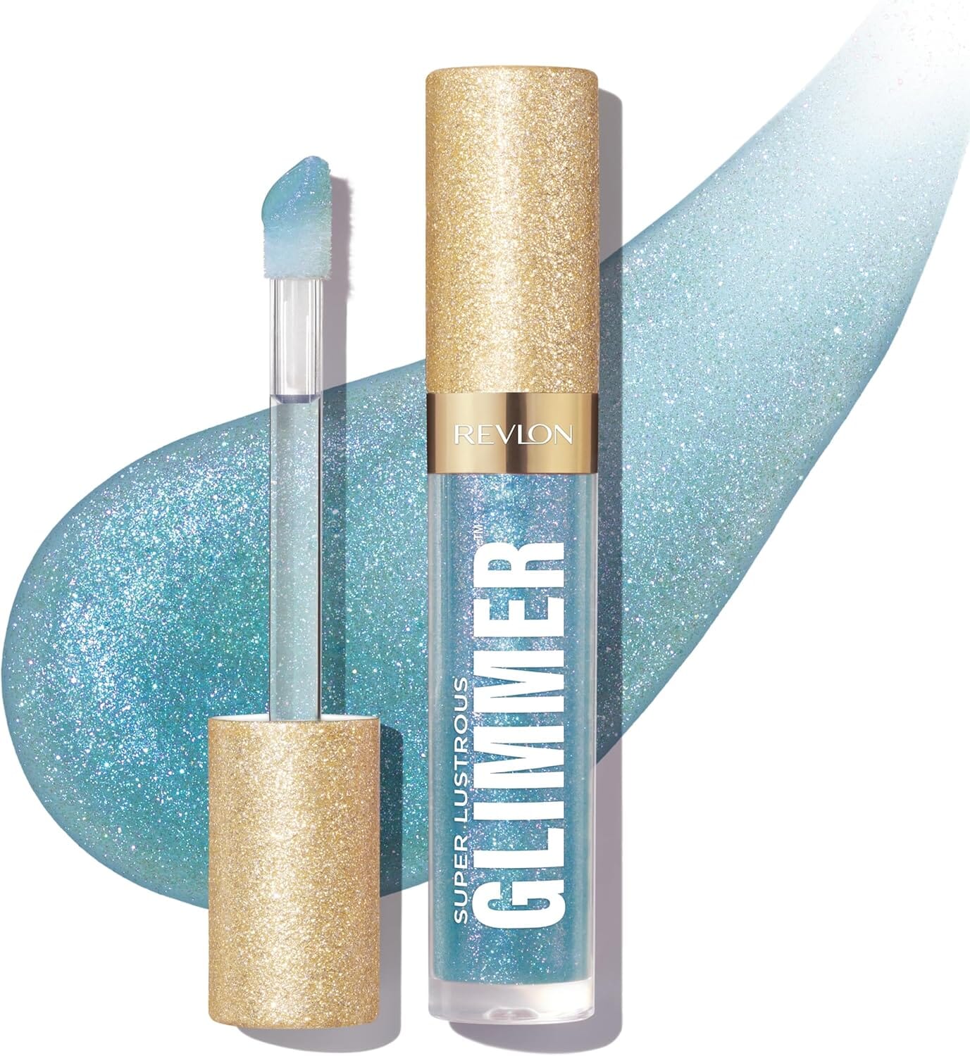 Revlon Super Lustrous Glimmer Gloss - Indigo Ice Shade (3.8ml) | High-Shine Lip Gloss for Everyday Wear & Special Occasions