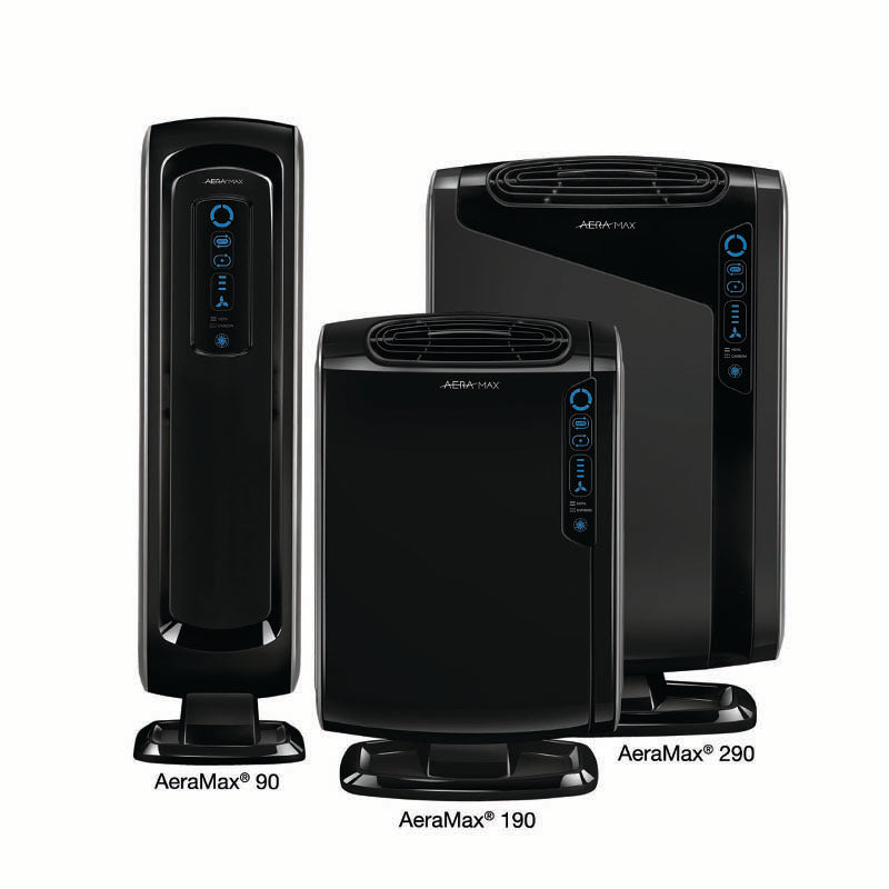 AeraMax Antimicrobial Air Purifier with True HEPA & Activated Carbon Filter - Covers 90 Sq Ft Rooms - Eliminates Allergens, Dust & Odors - Perfect for Bedrooms, Offices & Small Spaces (Black)