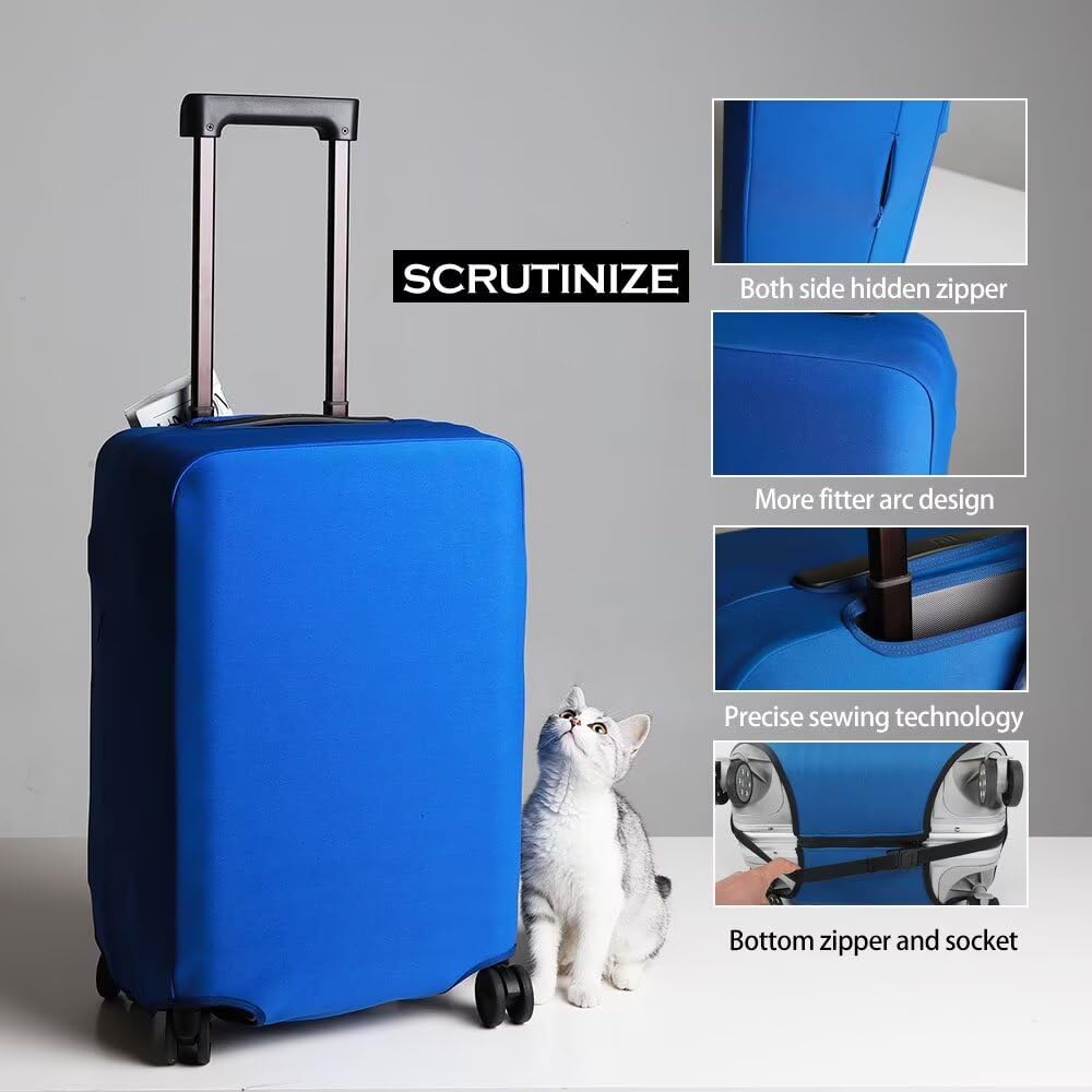 Durable 20 Inch Suitcase Cover with Large Pocket - Luggage Protector for Stress-Free Travel | Fits 19-20 Inch Bags | Perfect for Airplane, Business Trips & Vacation Packing