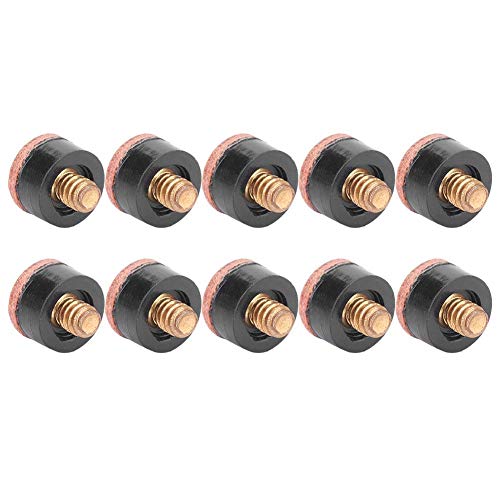 10 Pcs 11mm Screw-On Pool Cue Tips - Premium Billiard Replacement Parts for Snooker & 8-Ball Games - Perfect for Home Bars, Game Rooms & Professional Tournaments