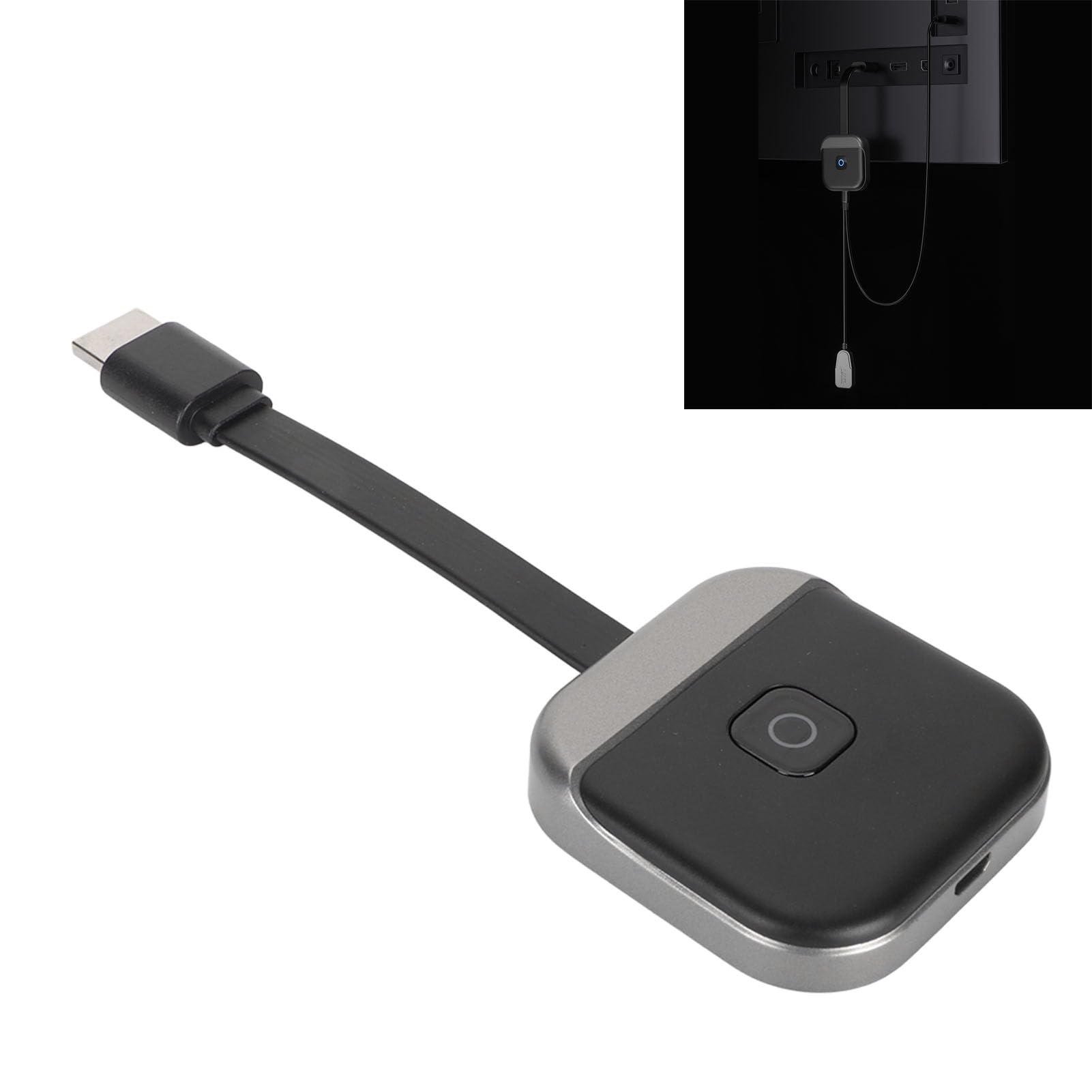 4K HD Wireless Display Adapter - Fast Screen Mirroring for Phones, Tablets & Laptops | 2.4G Band | Horizontal/Vertical Switch | Home Office & Entertainment Streaming