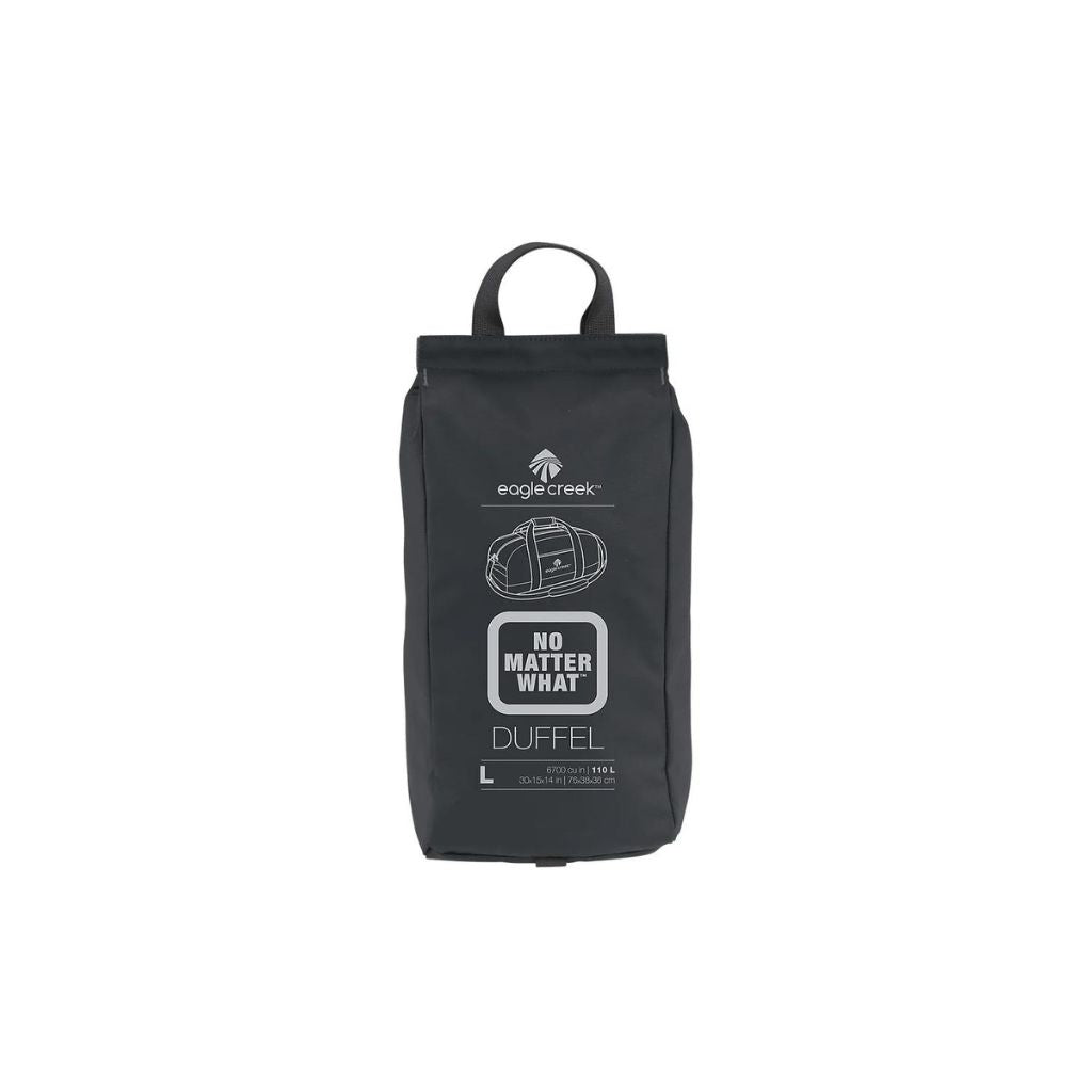 Eagle Creek No Matter What Large 110L Duffel Bag - Black | Waterproof Travel Duffel for Camping, Hiking & Adventure Trips