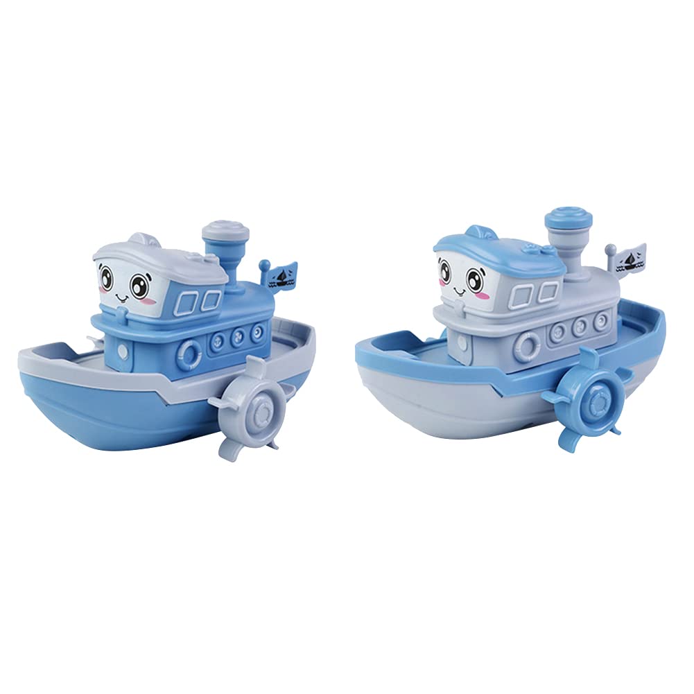 Wind Up Bath Boat Toy for Kids - Cute Floating Ship Bathtub Swimming Toy, Clockwork Water Fun Toy for Boys & Girls - Perfect for Bath Time, Pool, Beach & Outdoor Play (Wine Red)