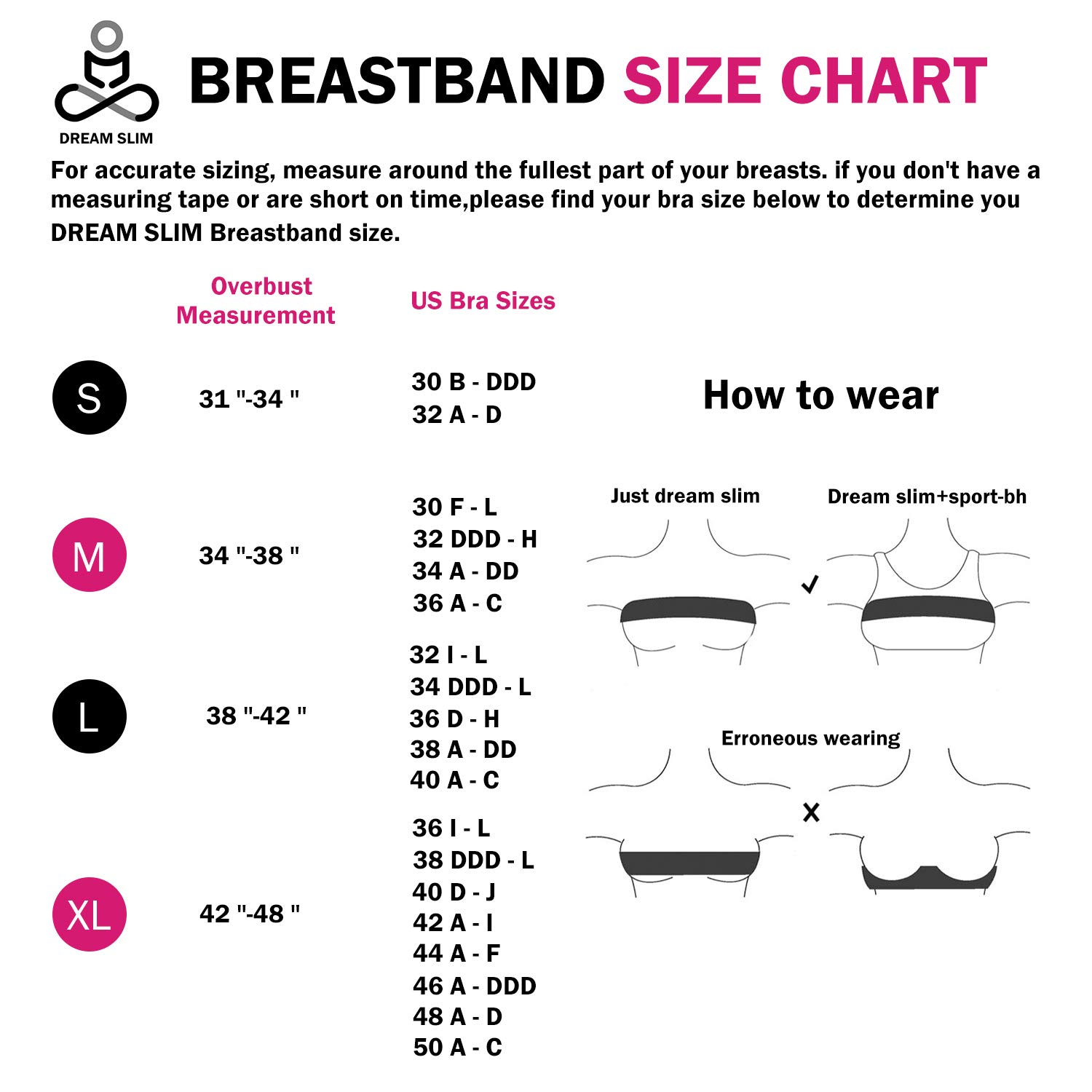 DREAM SLIM No-Bounce Adjustable Sports Bra for Women - High Support Activewear with Extra Breast Support Band - Perfect for Running, Yoga & Gym Workouts