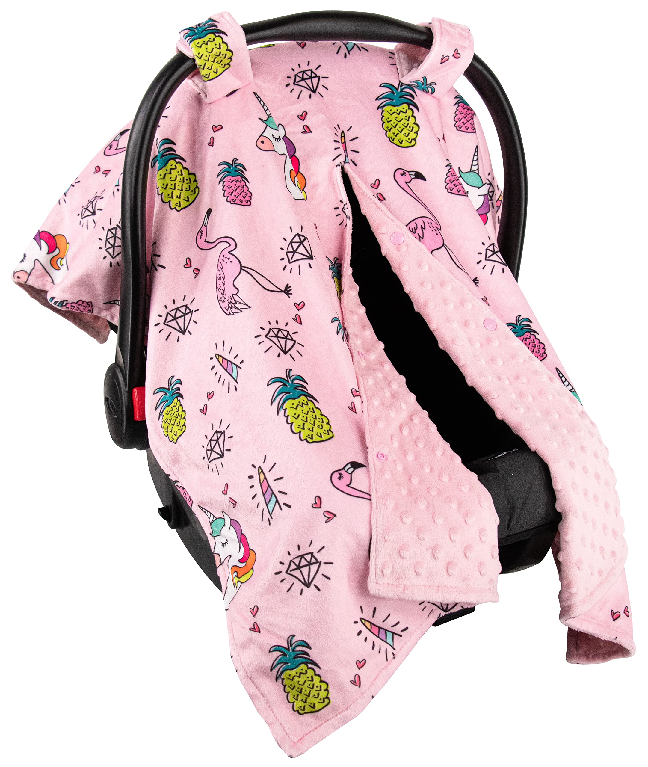 Premium Minky Baby Car Seat Cover - Soft & Cozy 40
