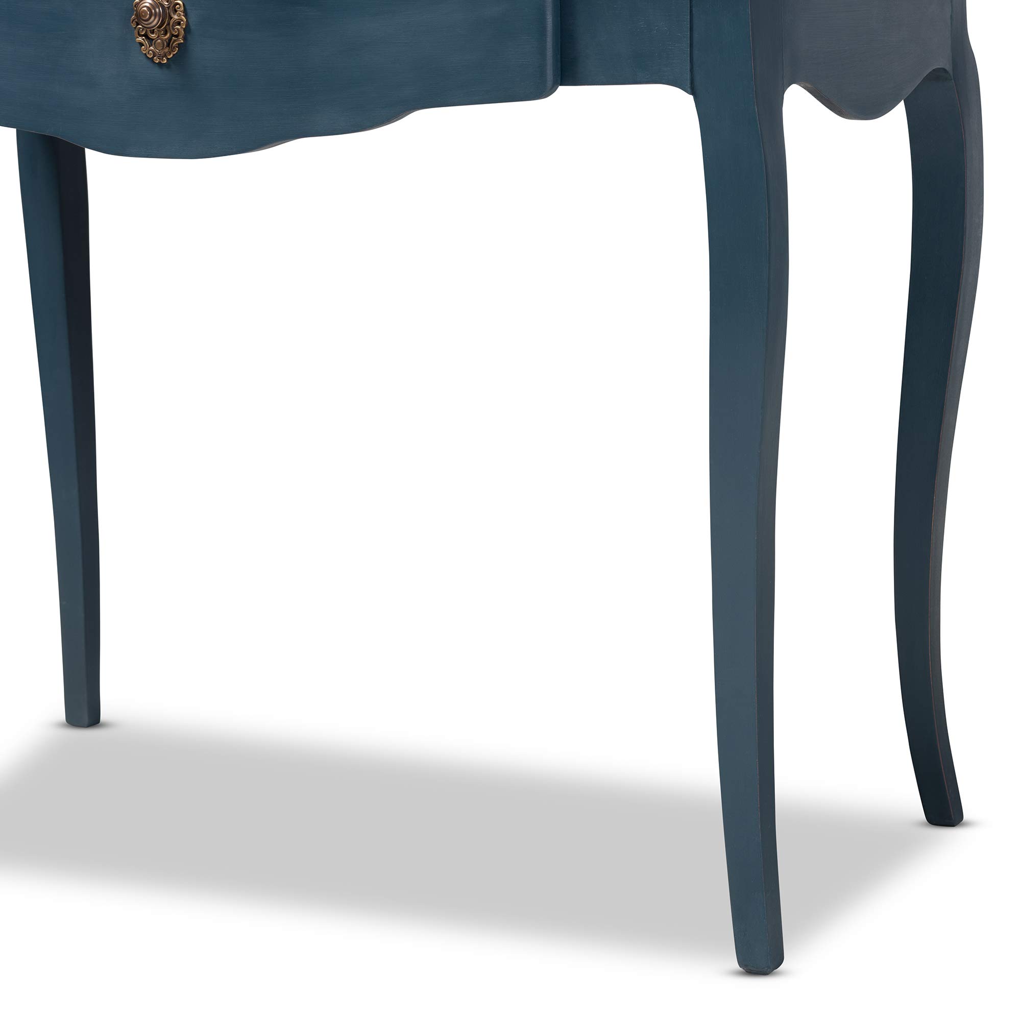 Baxton Studio Desk Blue Oak - Perfect for Home Office & Workspace