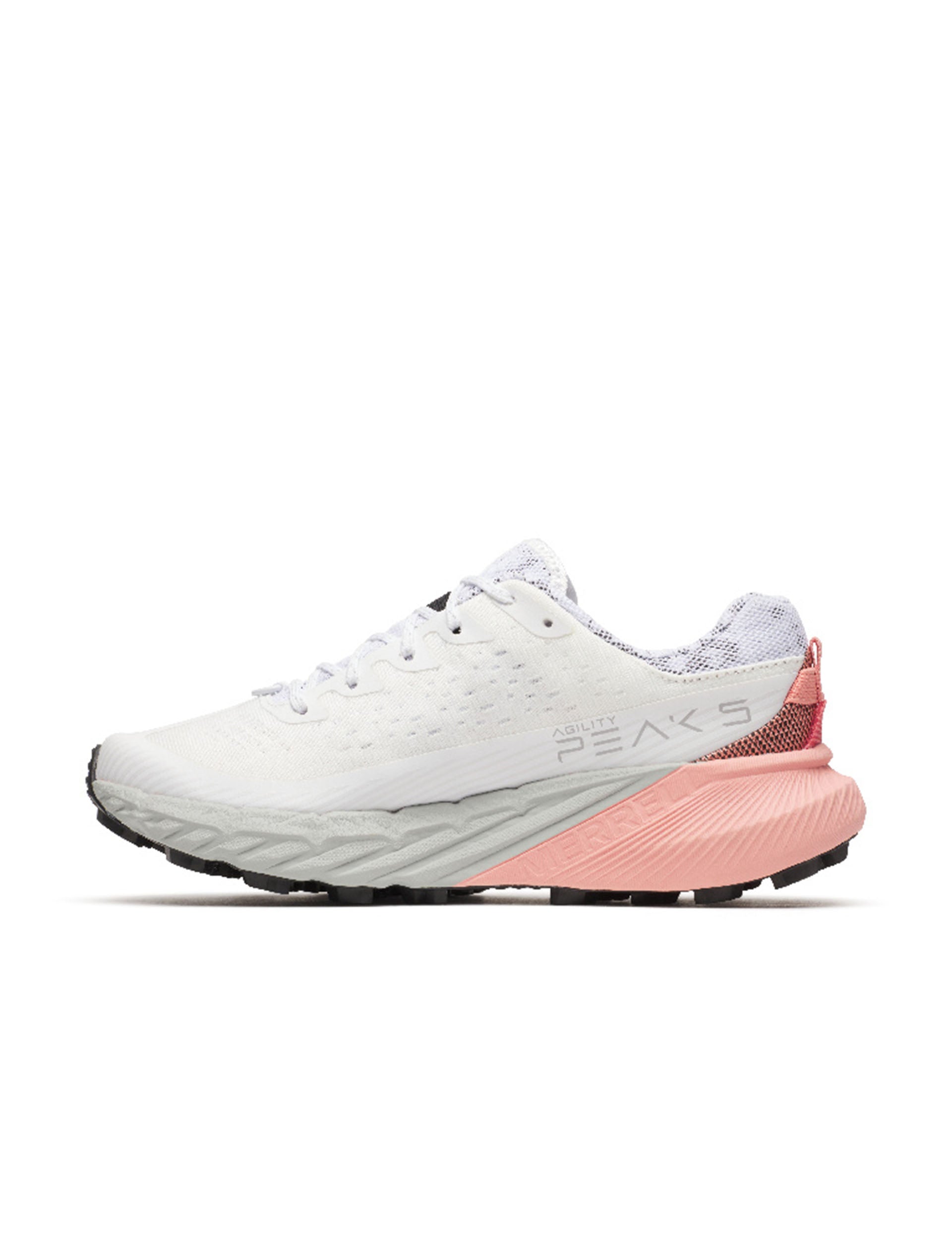 Agility Peak 5 Running Shoes - White/Soft Coral - Lightweight Trail Running & Hiking Shoes for Men & Women - Perfect for Outdoor Adventures & Gym Workouts