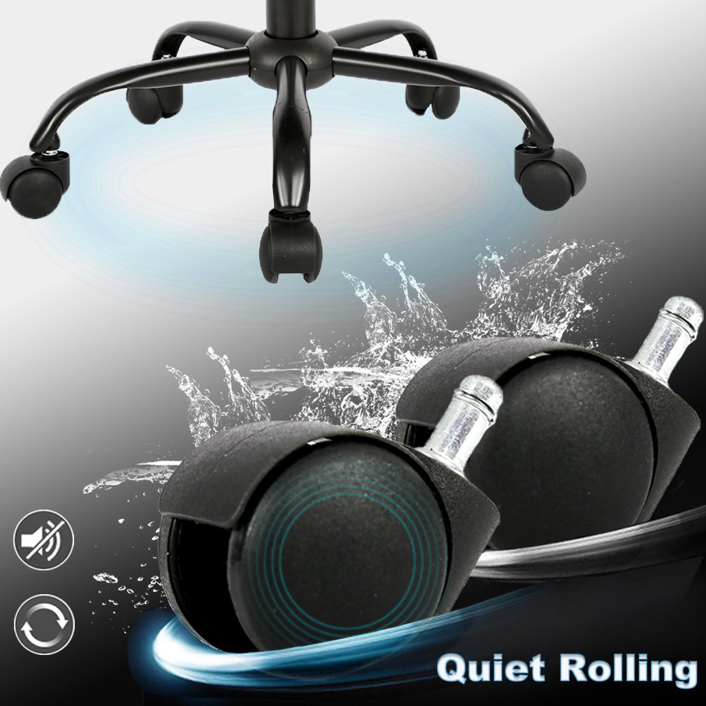 Ergonomic Office Chair Set of 3 - Adjustable Lumbar Support Swivel Rolling Mesh Computer Desk Chairs for Adults, Mid Back Executive Chairs with Breathable Mesh Back (Black) - Perfect for Home Office, Gaming Setup & Workspace Comfort